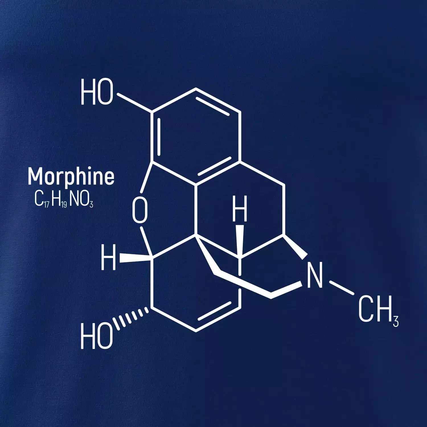 Molekulární struktura Morfin