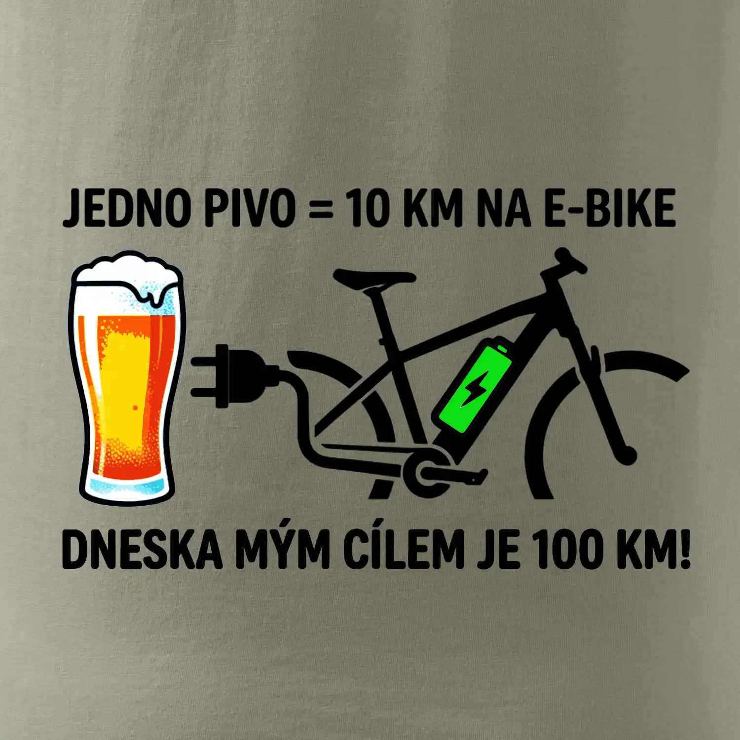 Jedno pivo = 10 km na E-bike. Dneska mým cílem je 100 km!