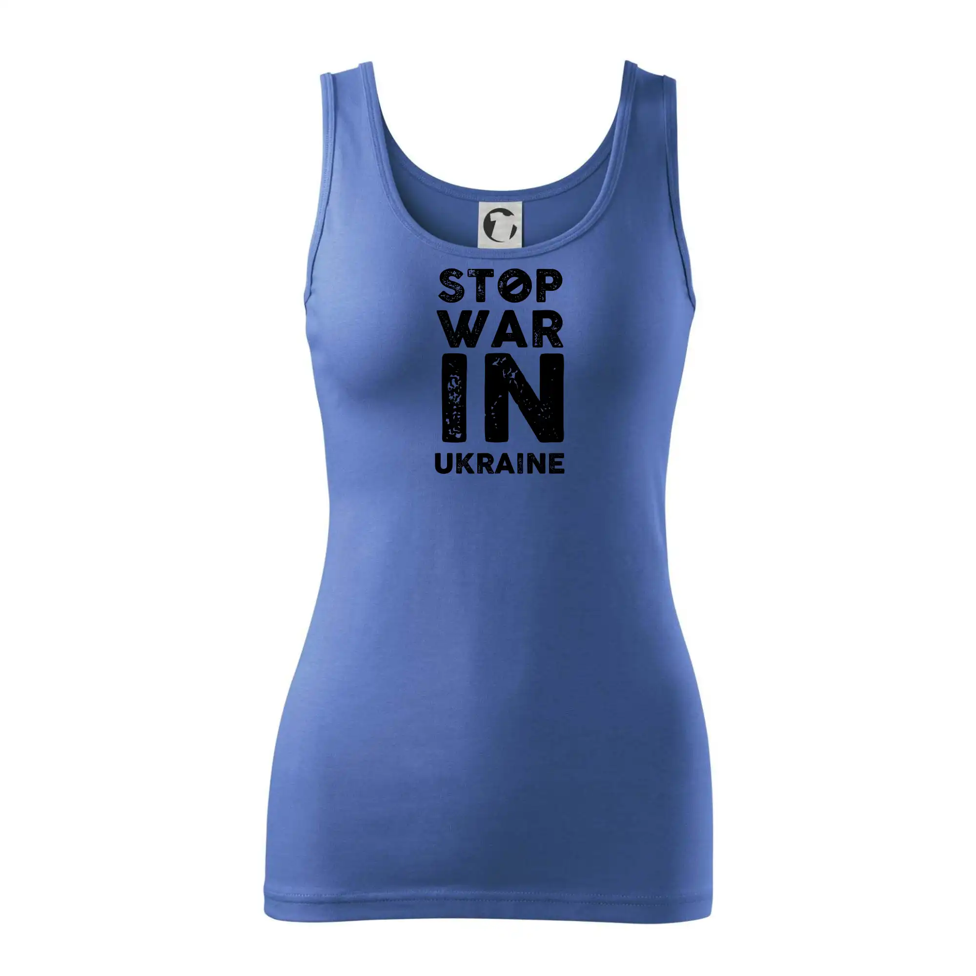 Černý nápis Stop war in ukraine