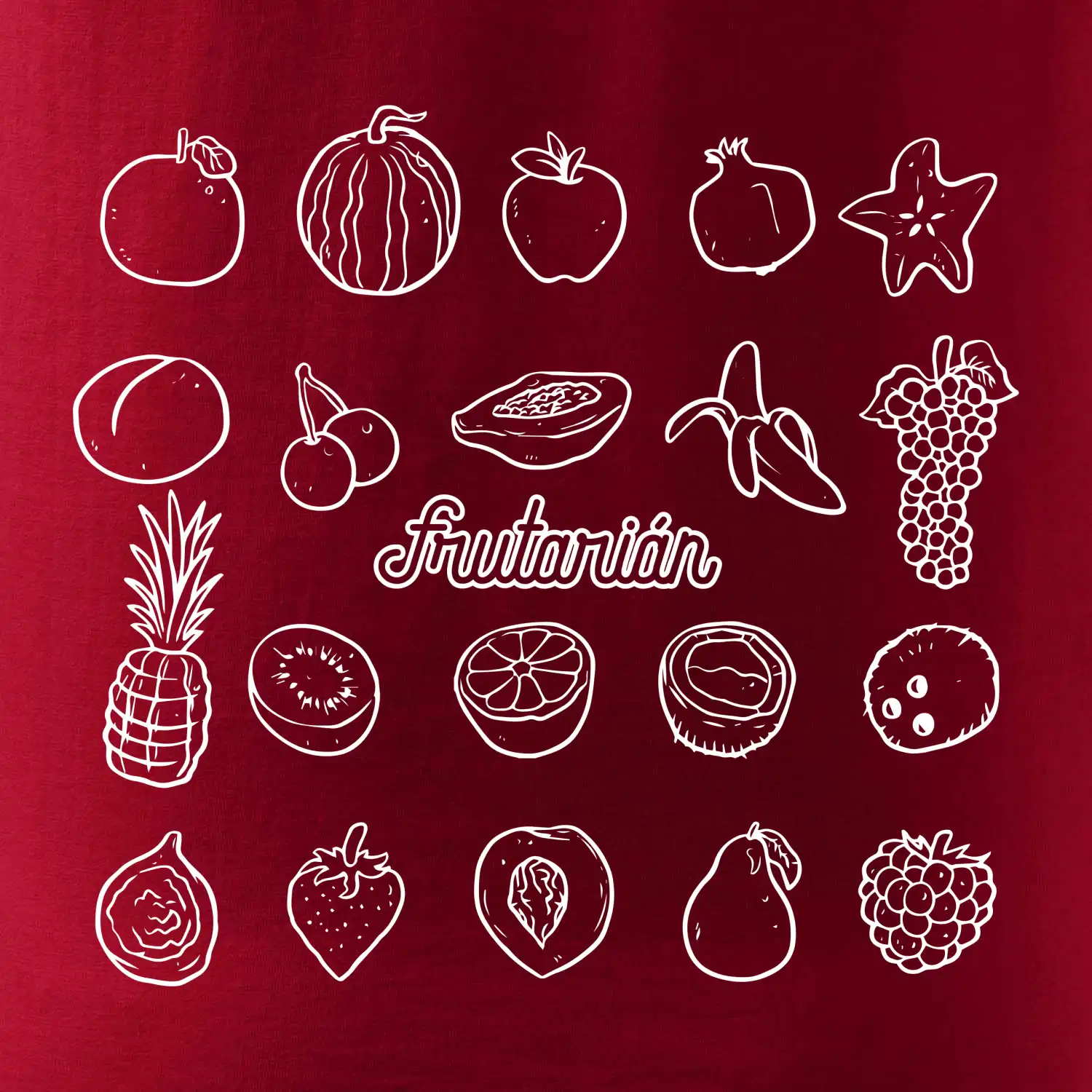 Frutarián ovoce ve čtverci