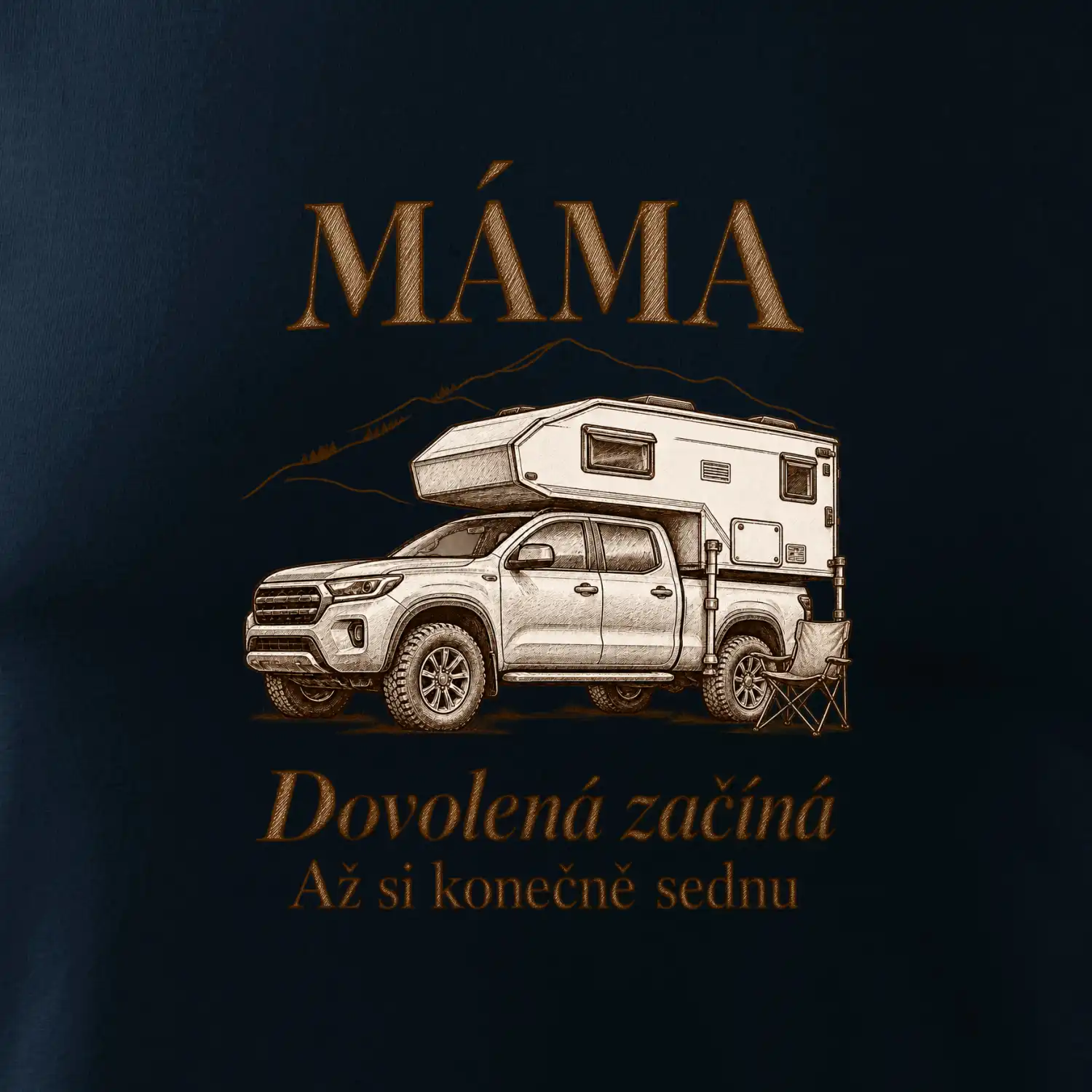 Máma dovolená začíná až si konečně sednu obytný pick-up