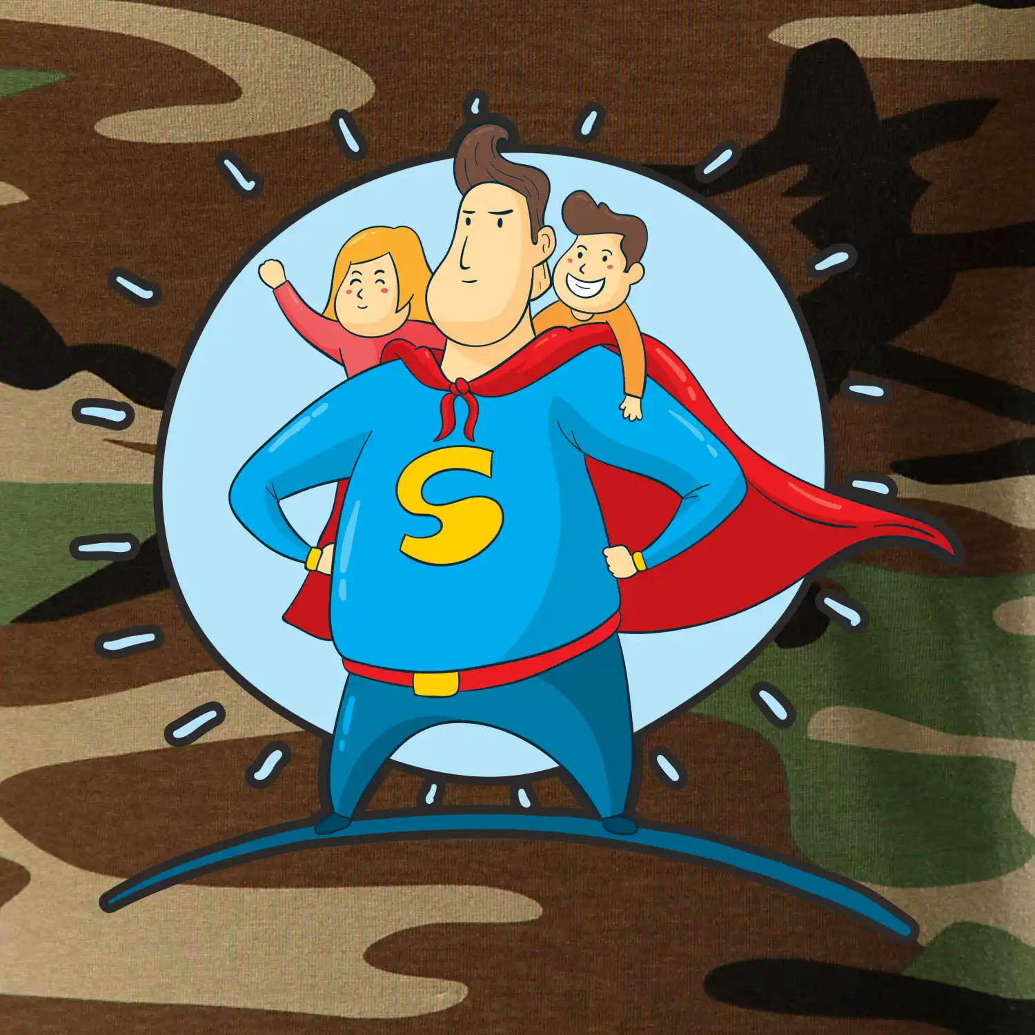 Táta superman - holka a kluk