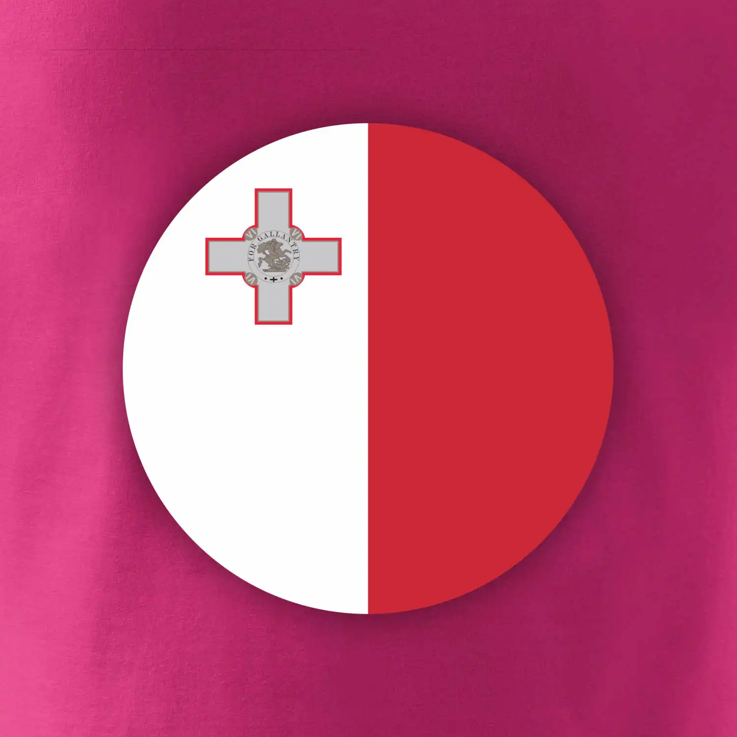 Vlajka Malta kulatá na prso