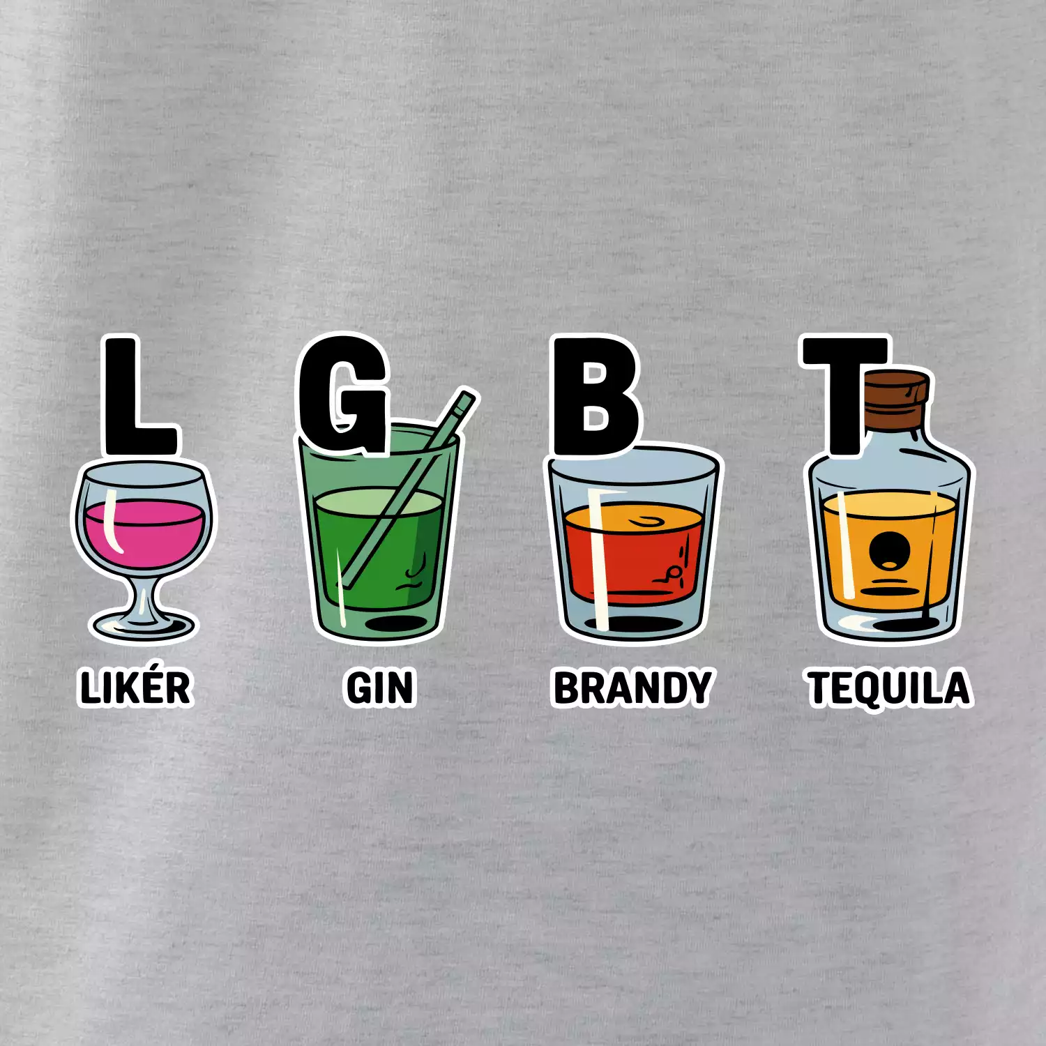 LGBT -  Likér, Gin, Brandy, Tequila