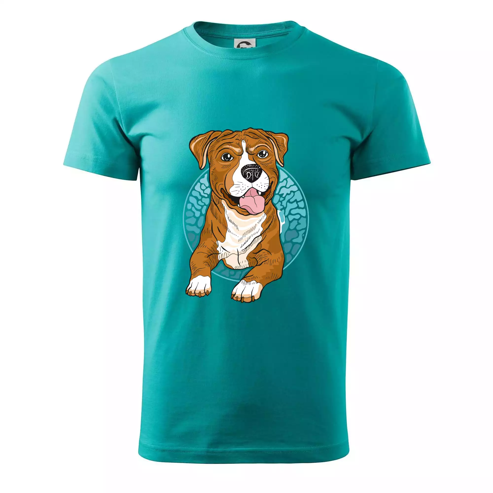 Americký staford kreslený v kolečku (Pecka design)