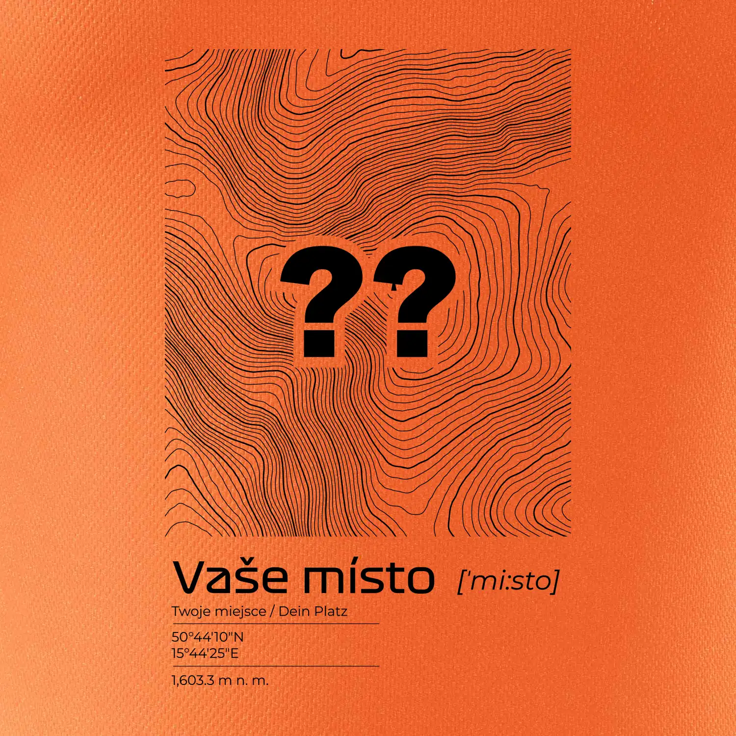Vaše místo - vrstevnice v obdélníku