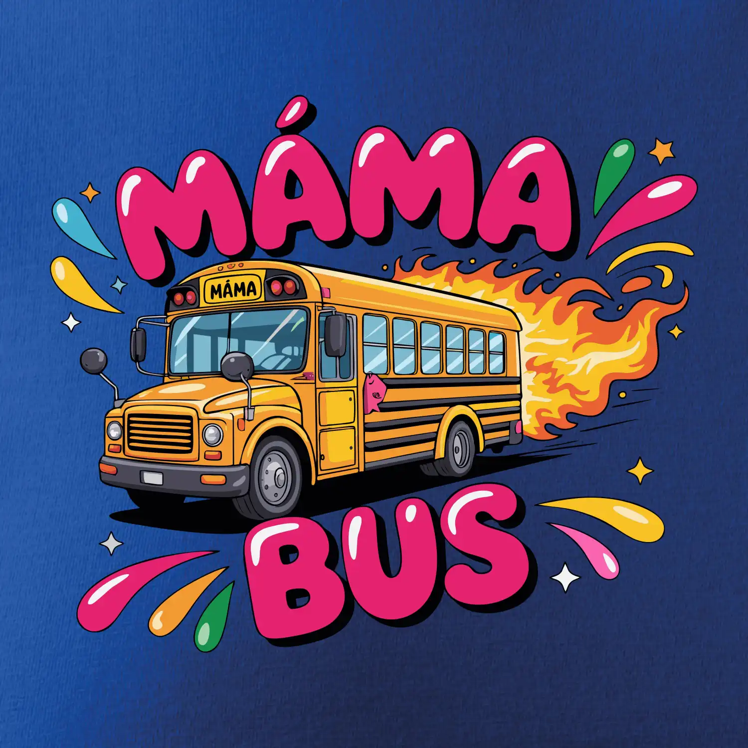 Máma bus - žlutý autobus
