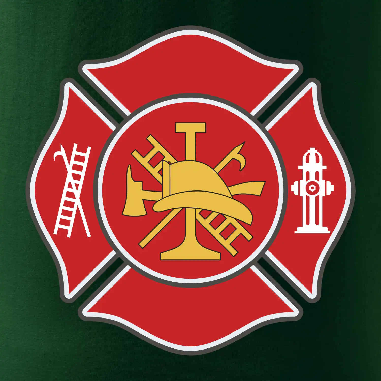 Fire department logo červené