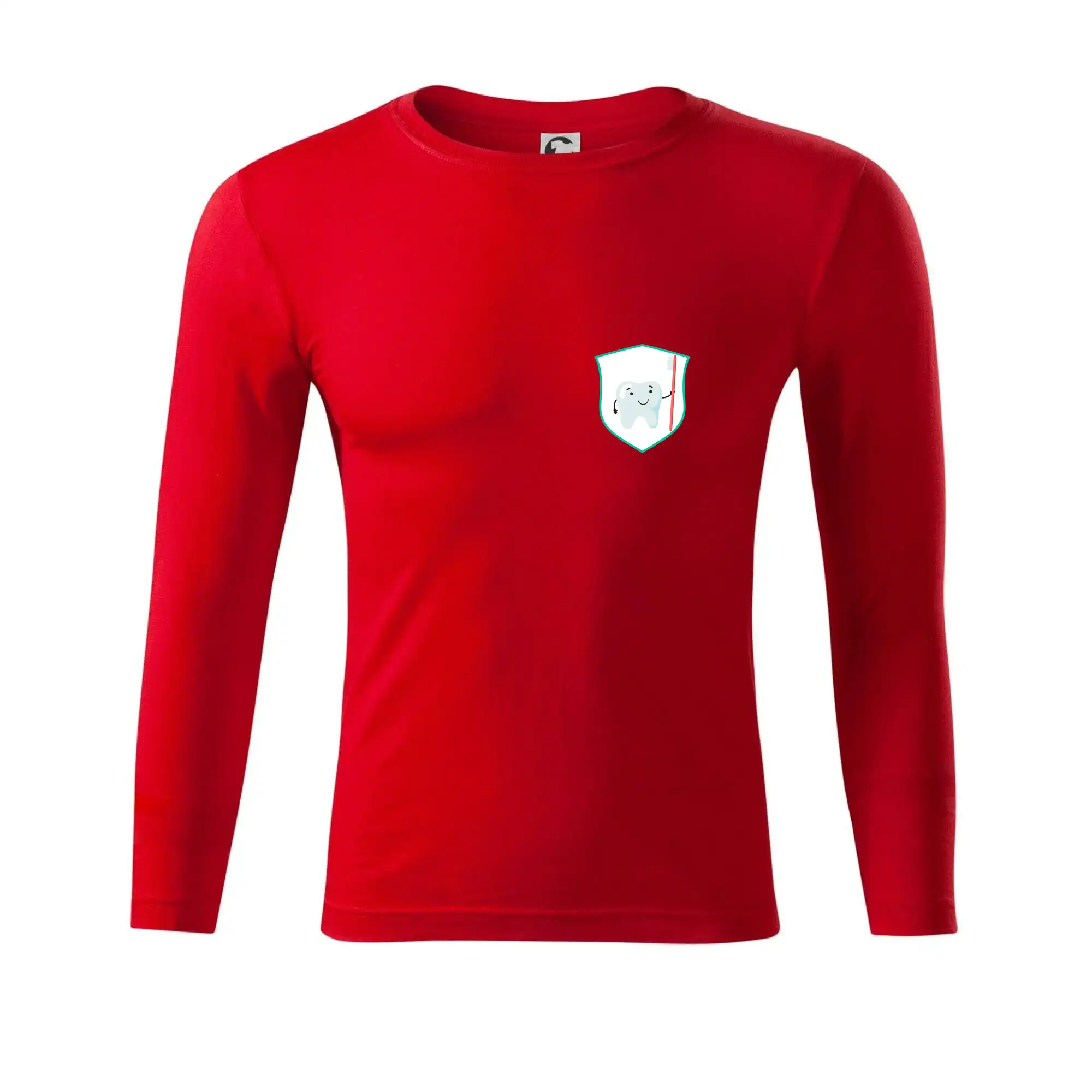 Zoubek na prsu - zubní kartáček