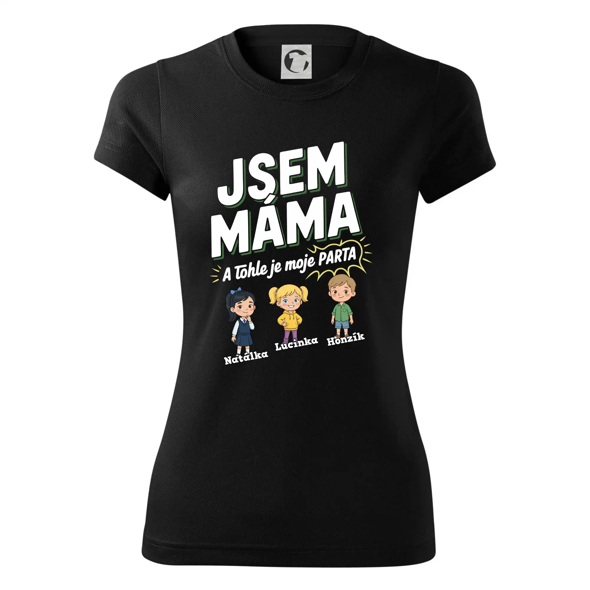 Jsem máma a tohle je moje parta  (obrázky a jména dětí)