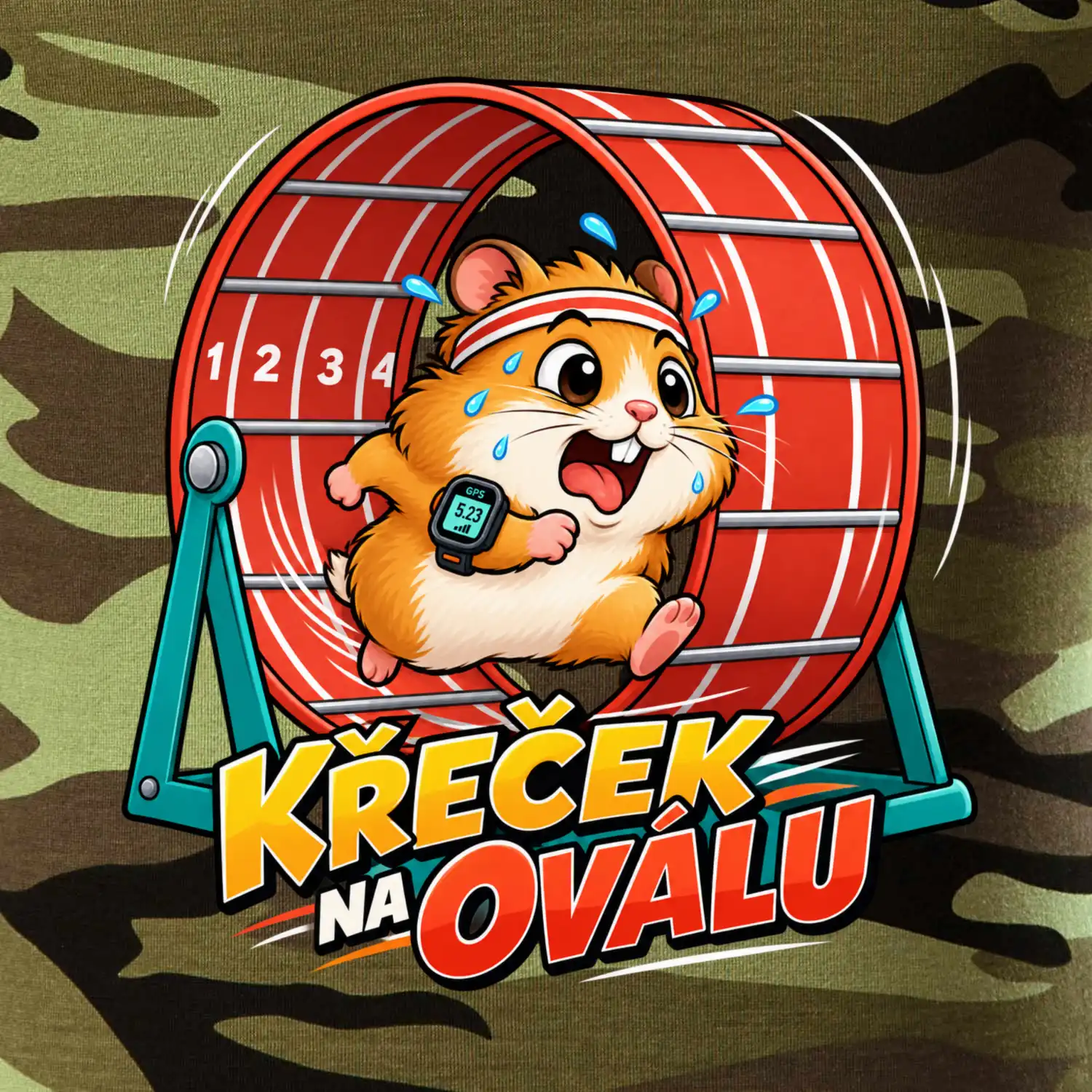Běžecký křeček na oválu