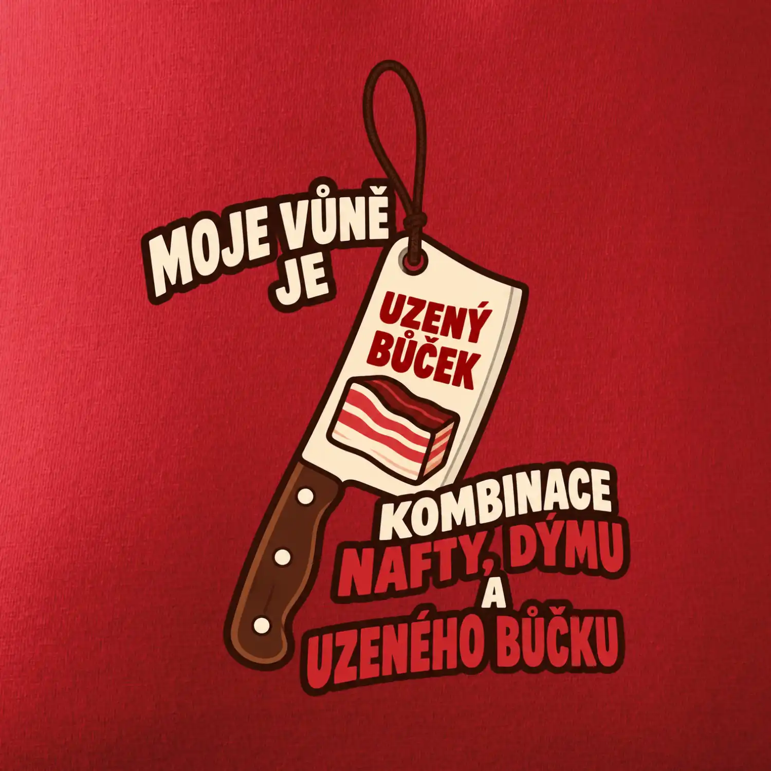 Vůně nafty dýmu a uzeného bůčku