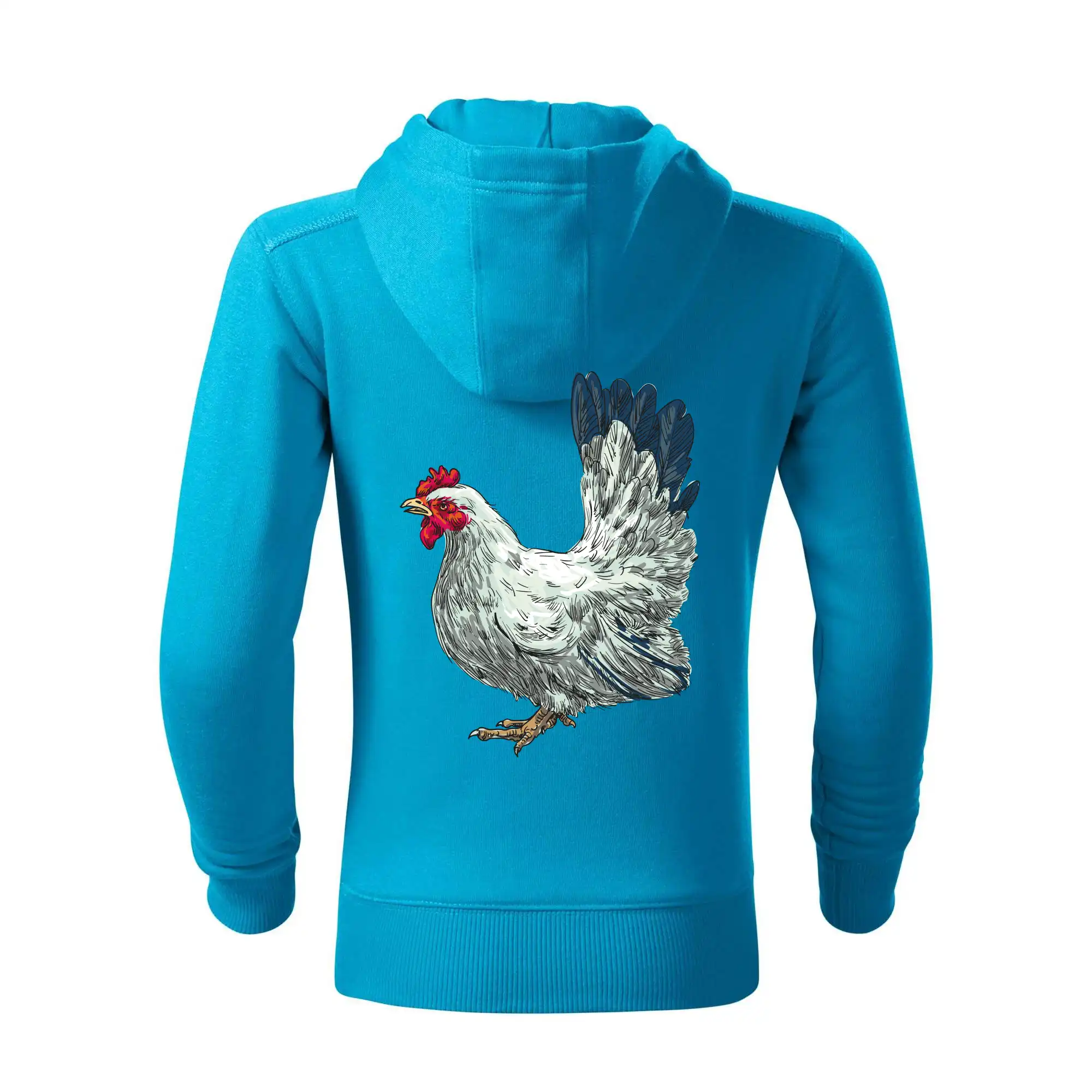 Slepice kreslená bílá