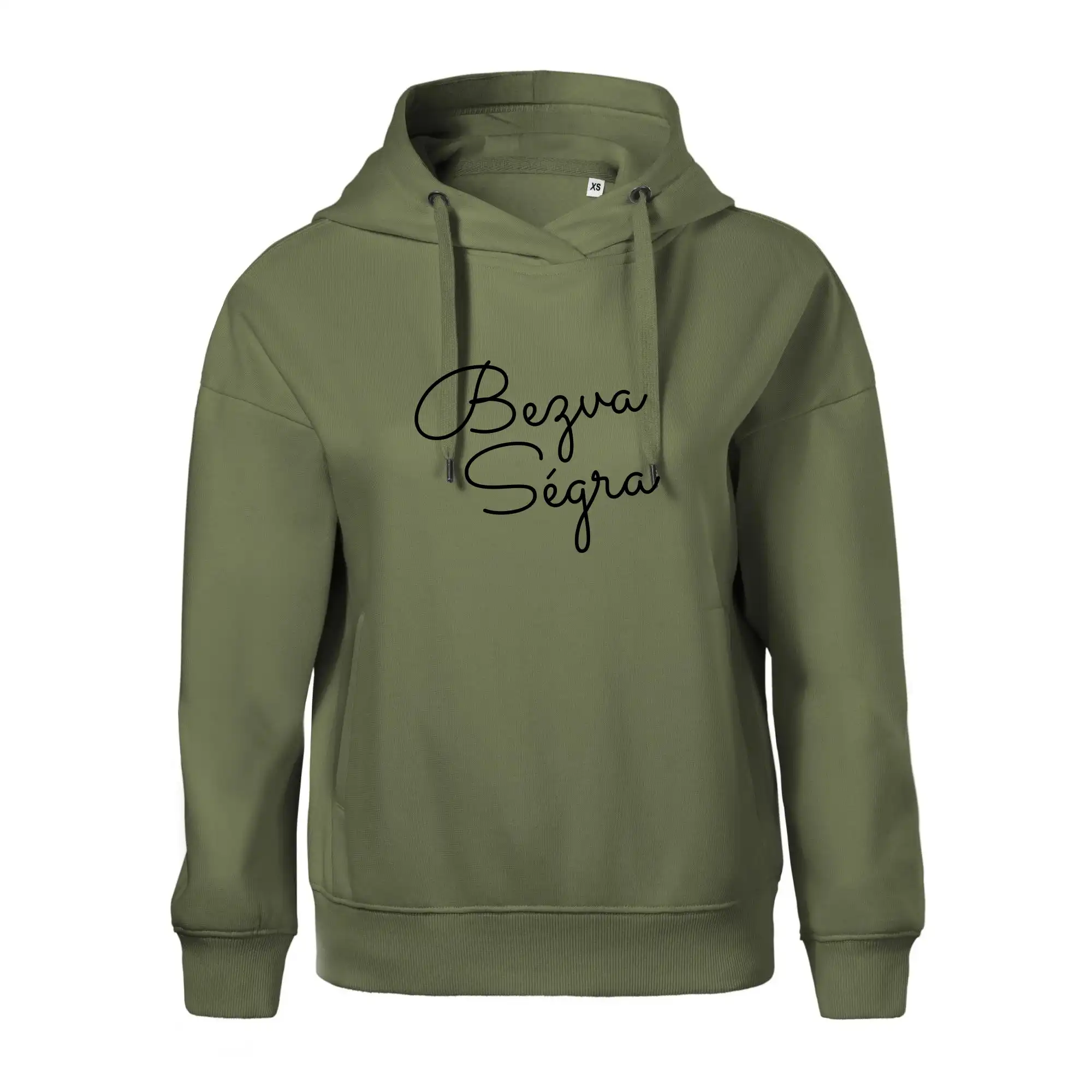 Bezva ségra - nápis na prsou