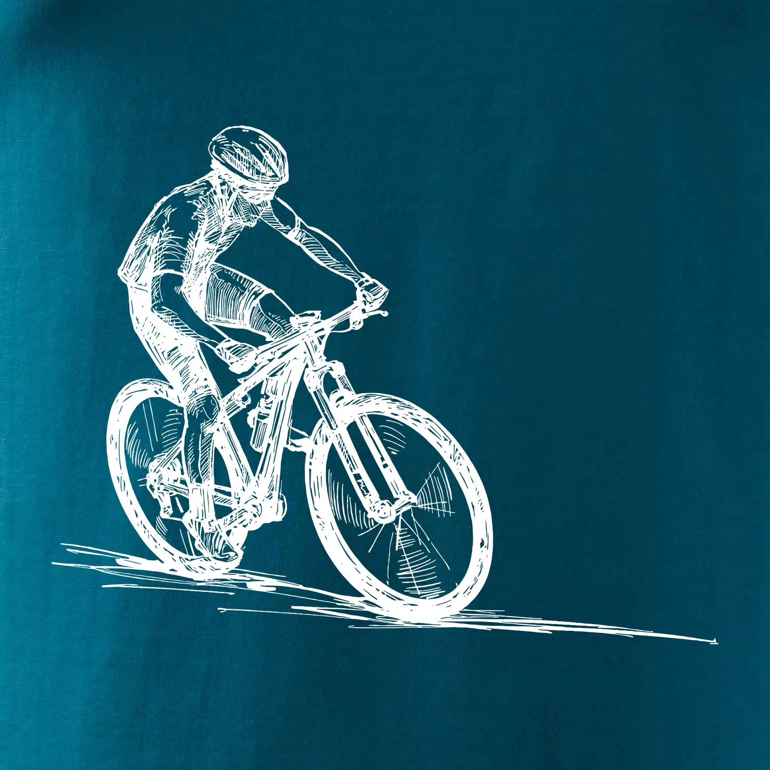 MTB kreslený cyklista