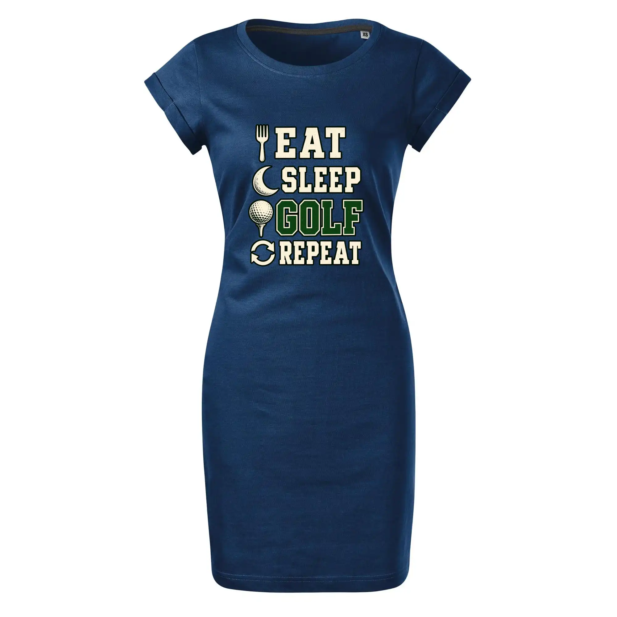 Eat sleep golf repeat typografie