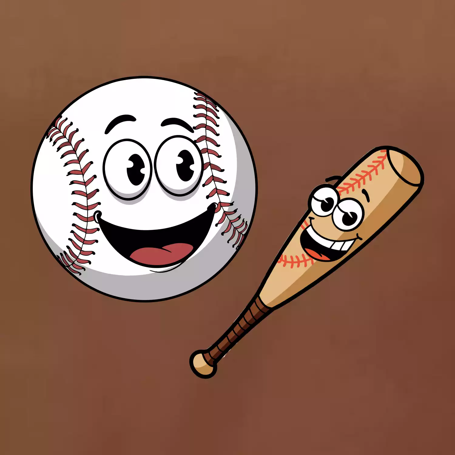 Parové triko - baseballová pálka a míček