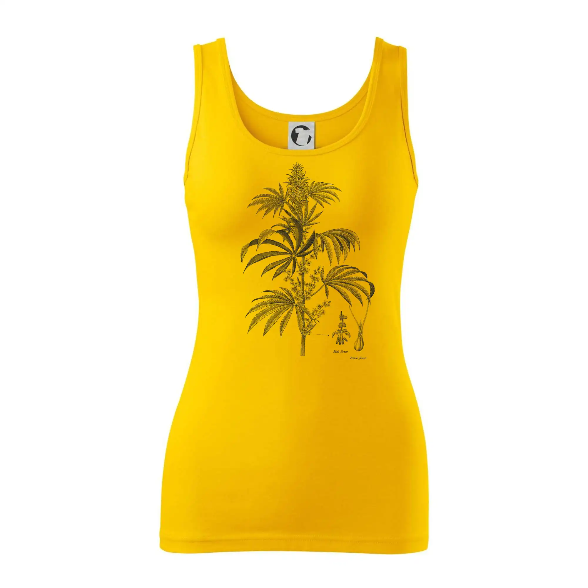 Konopí kytka černobílá