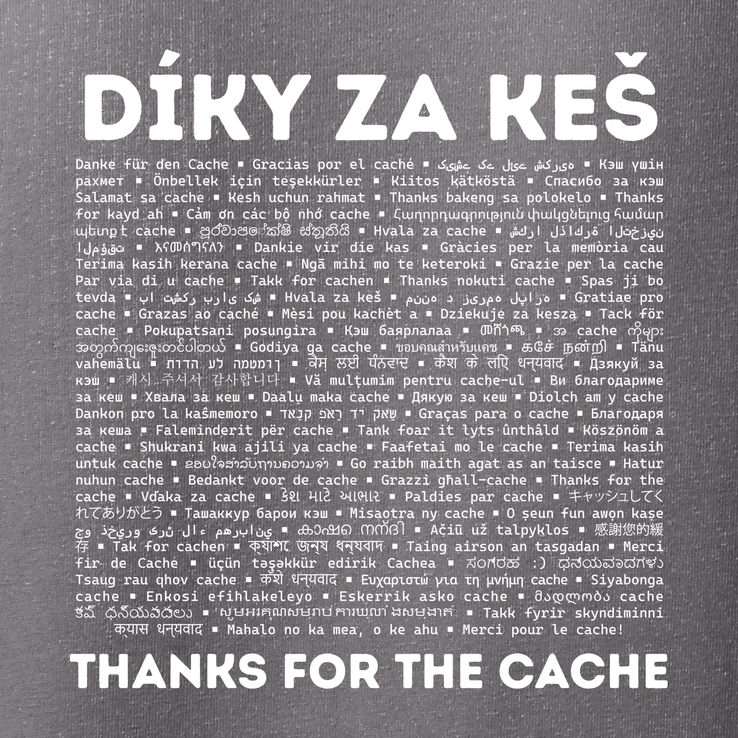 Díky za keš (v různých jazycích)