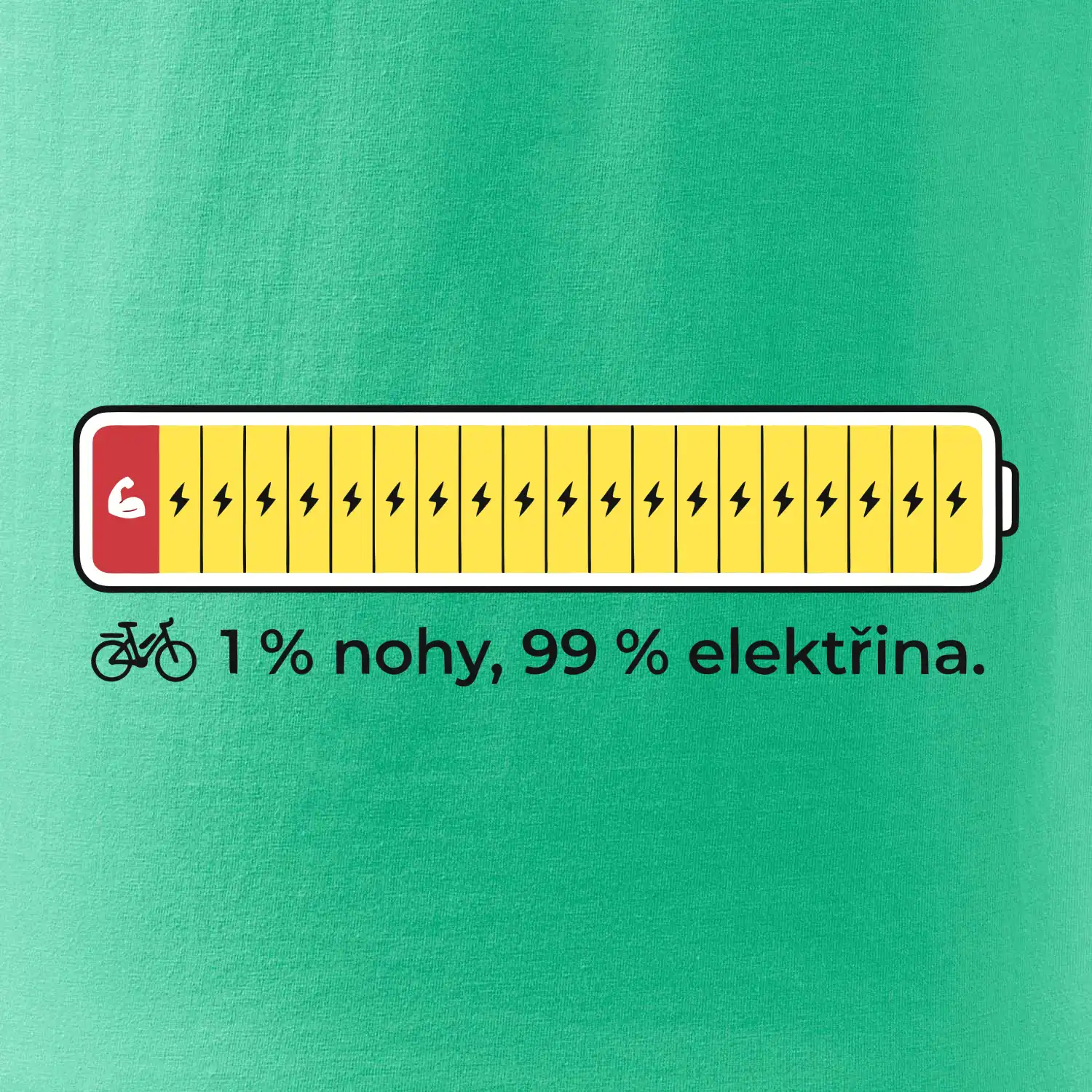 1 % nohy, 99 % elektřina