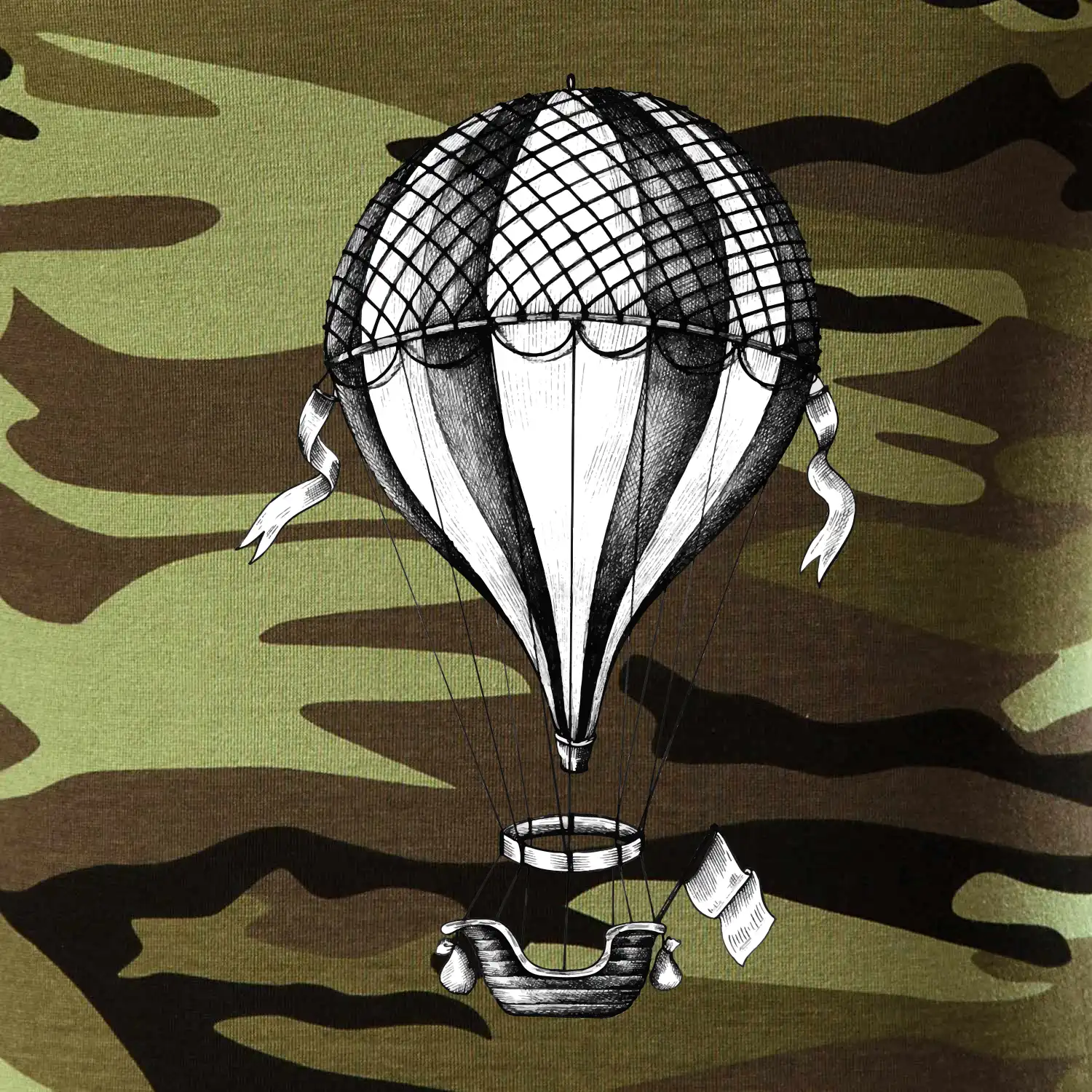 Horkovzdušný balón  kreslený