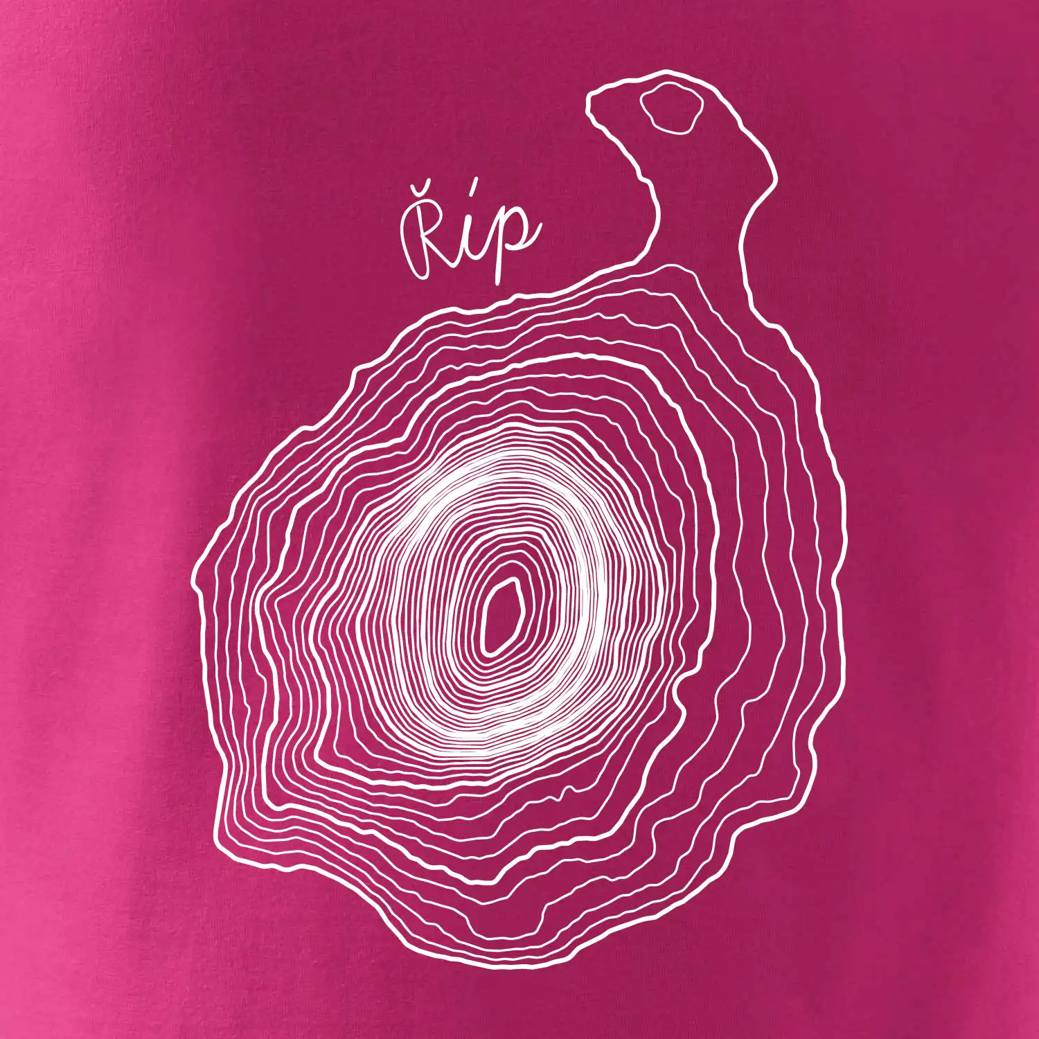 Říp - vrstevnice psací