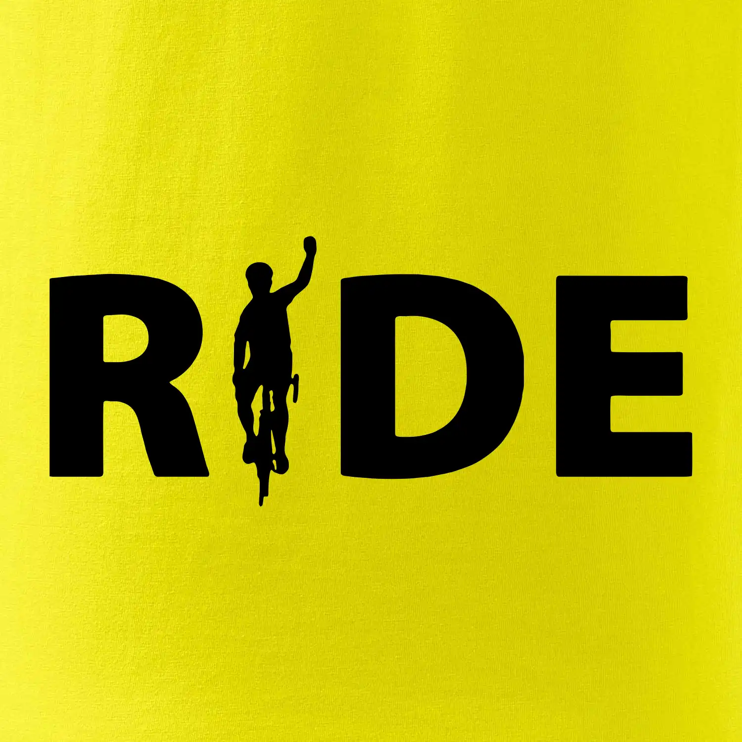 Ride - nápis s cyklistou