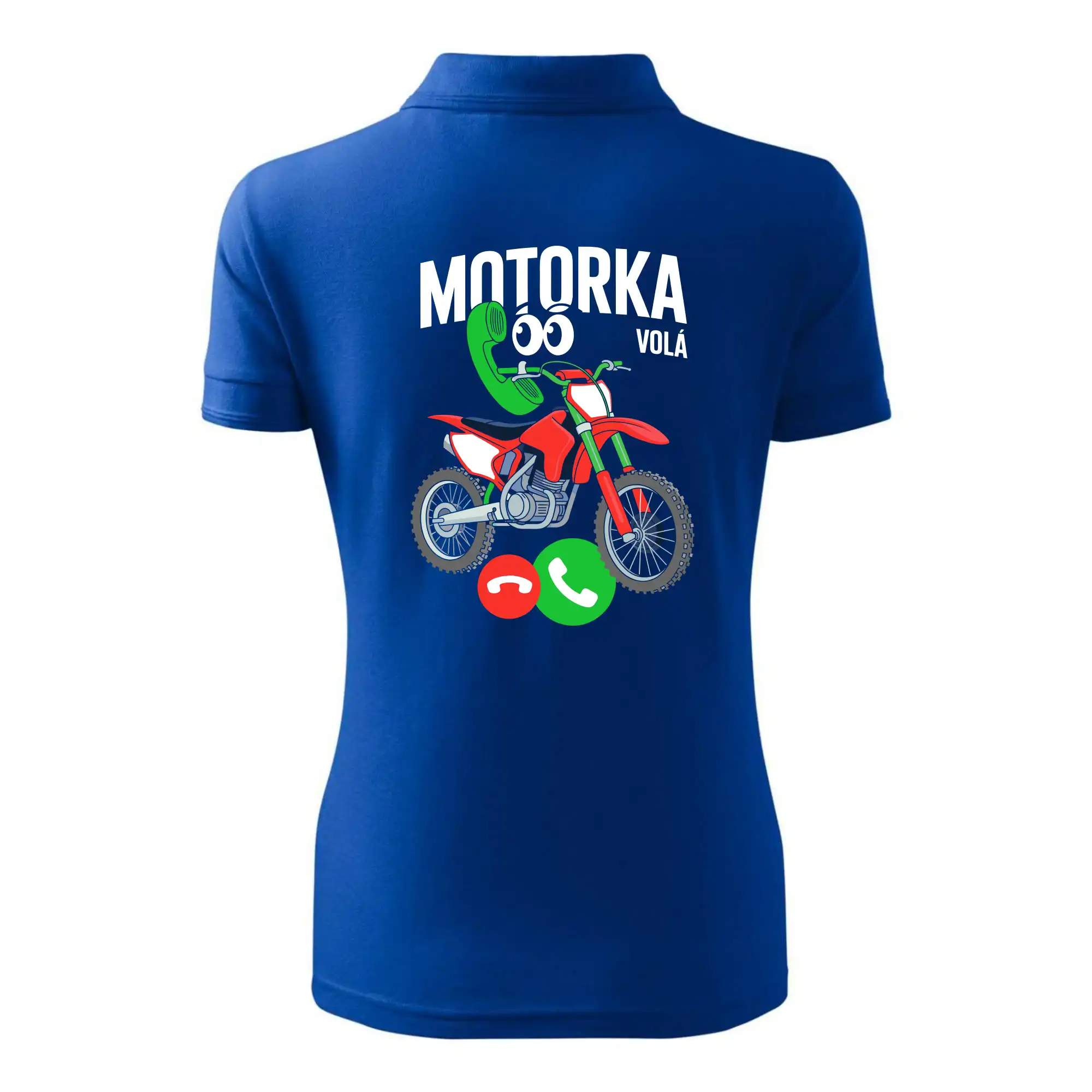 Karikatura motorka cross volá
