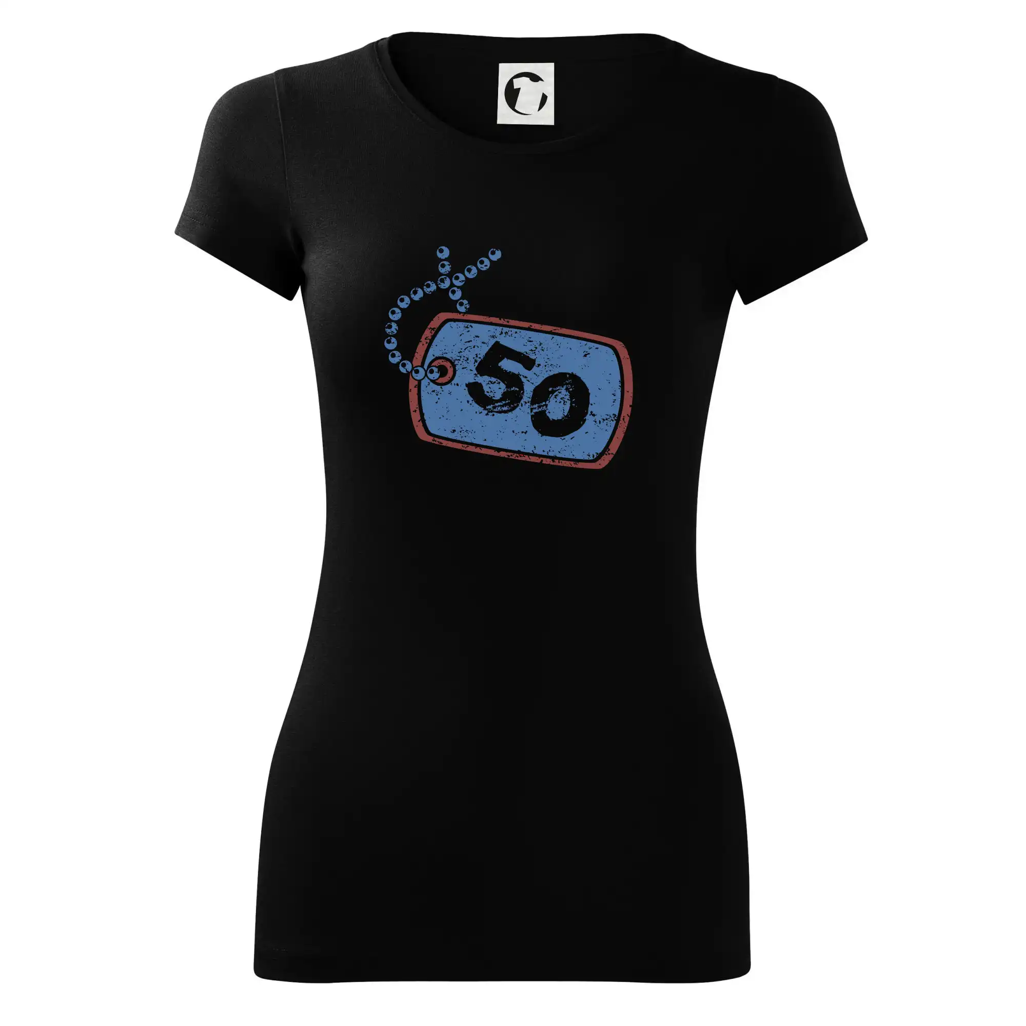 50 na krku štítek