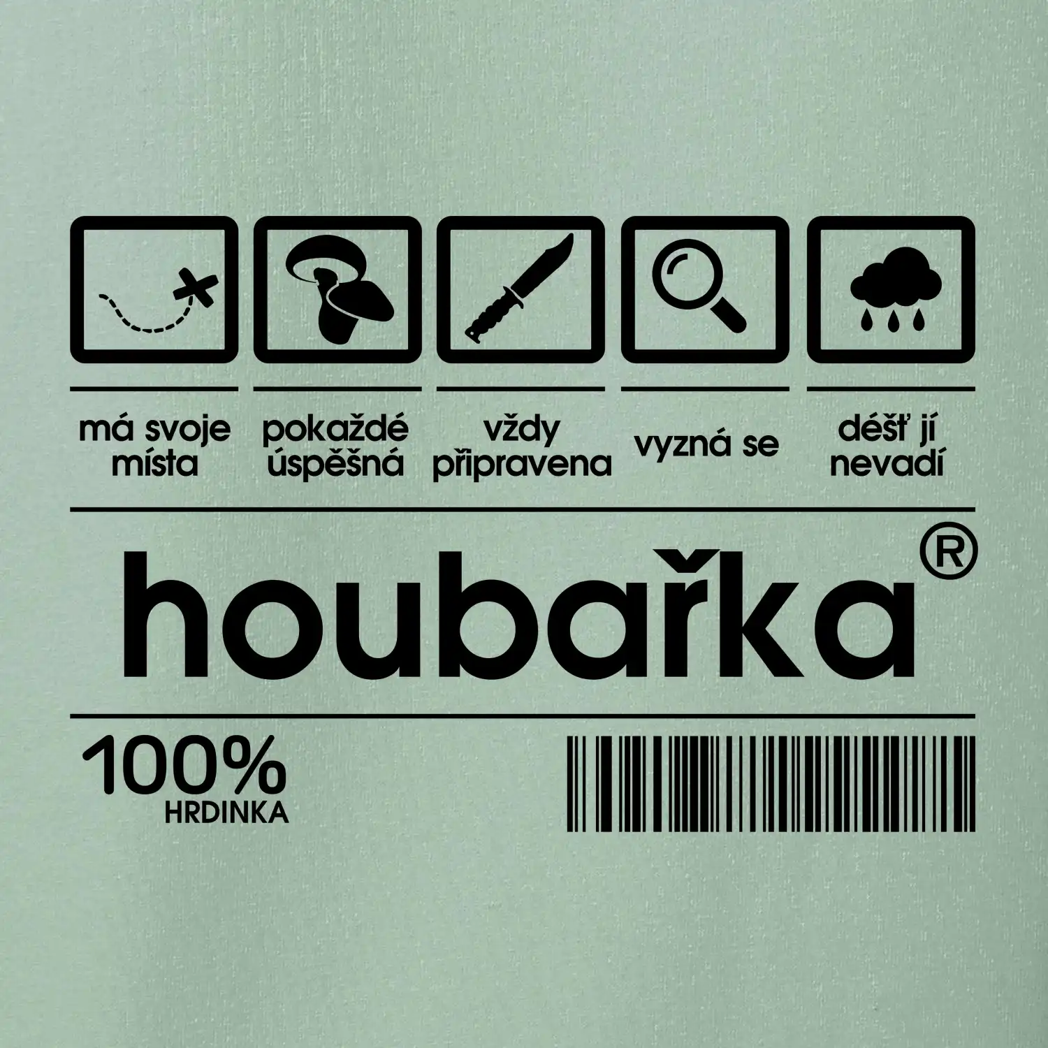 Čárový kód - Houbařka