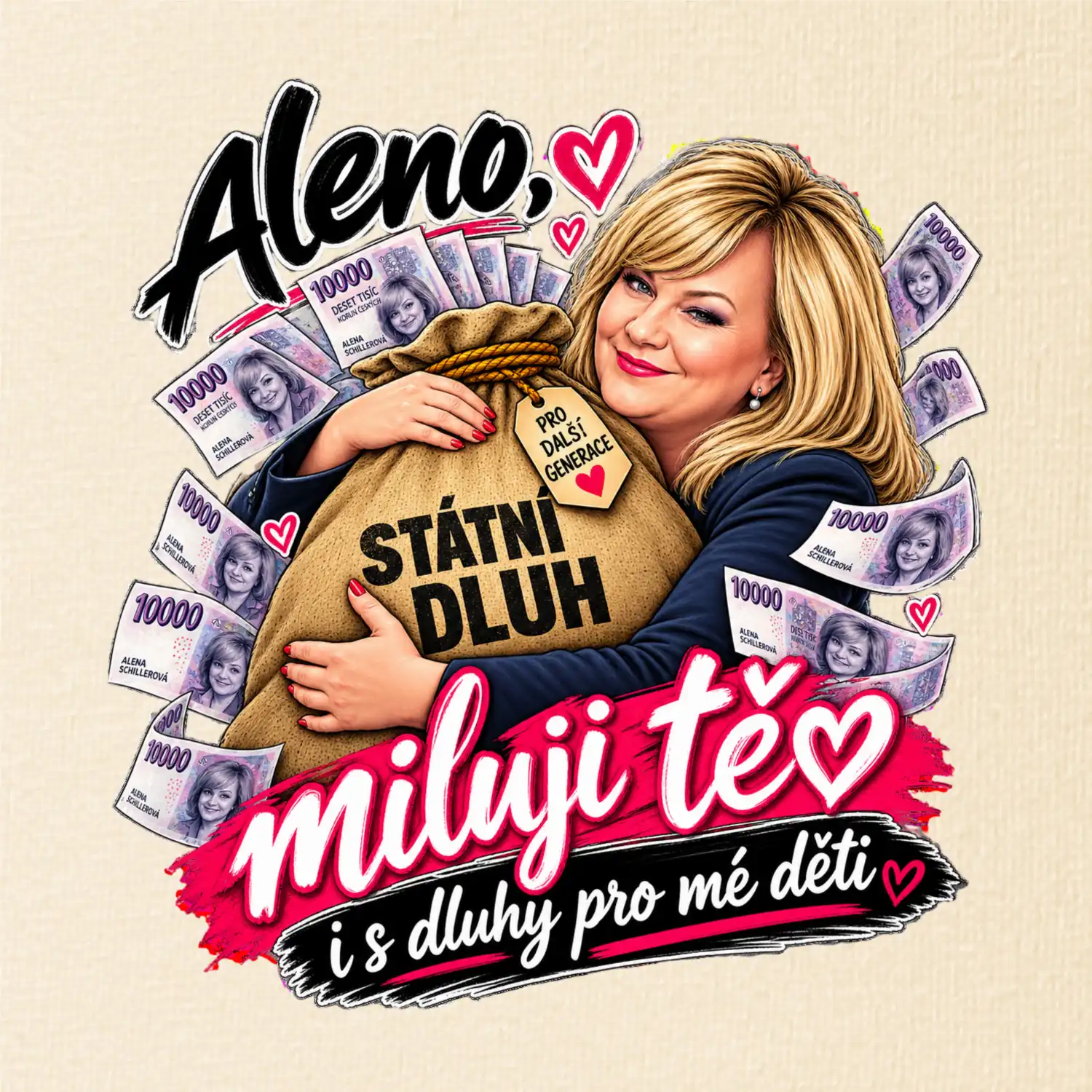 Aleno, miluji tě i s dluhy pro mé děti