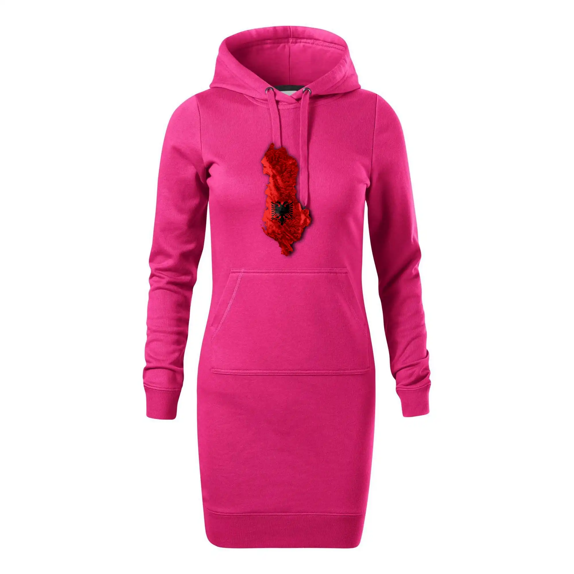 Mapa Albánie reliéf hor