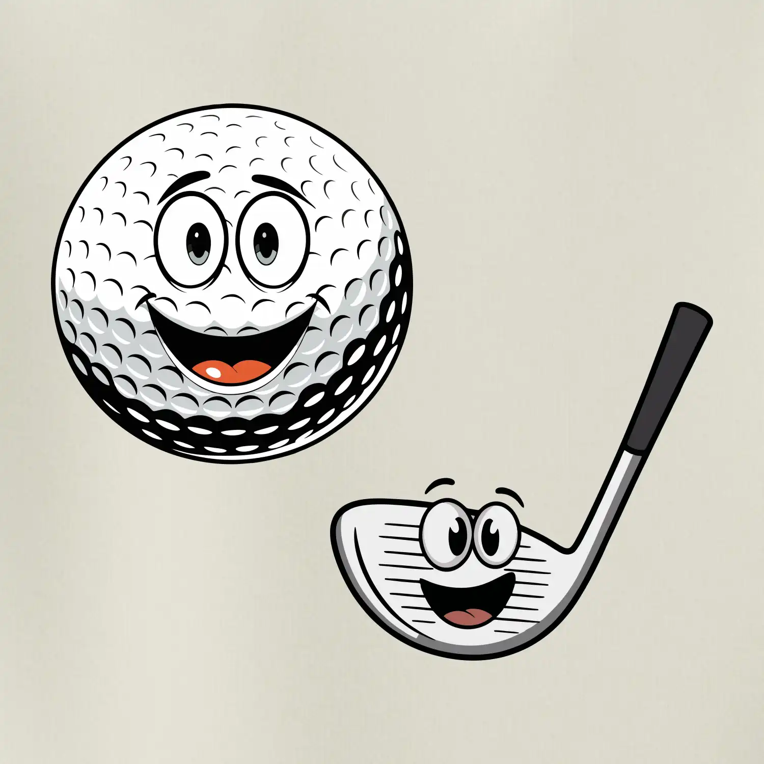 Parové triko - Golfová hůl a míček
