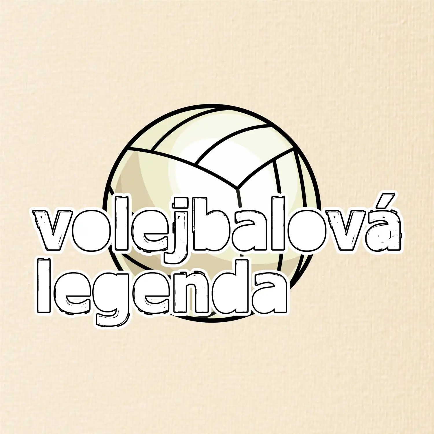 Volejbalová legenda - bílé písmo