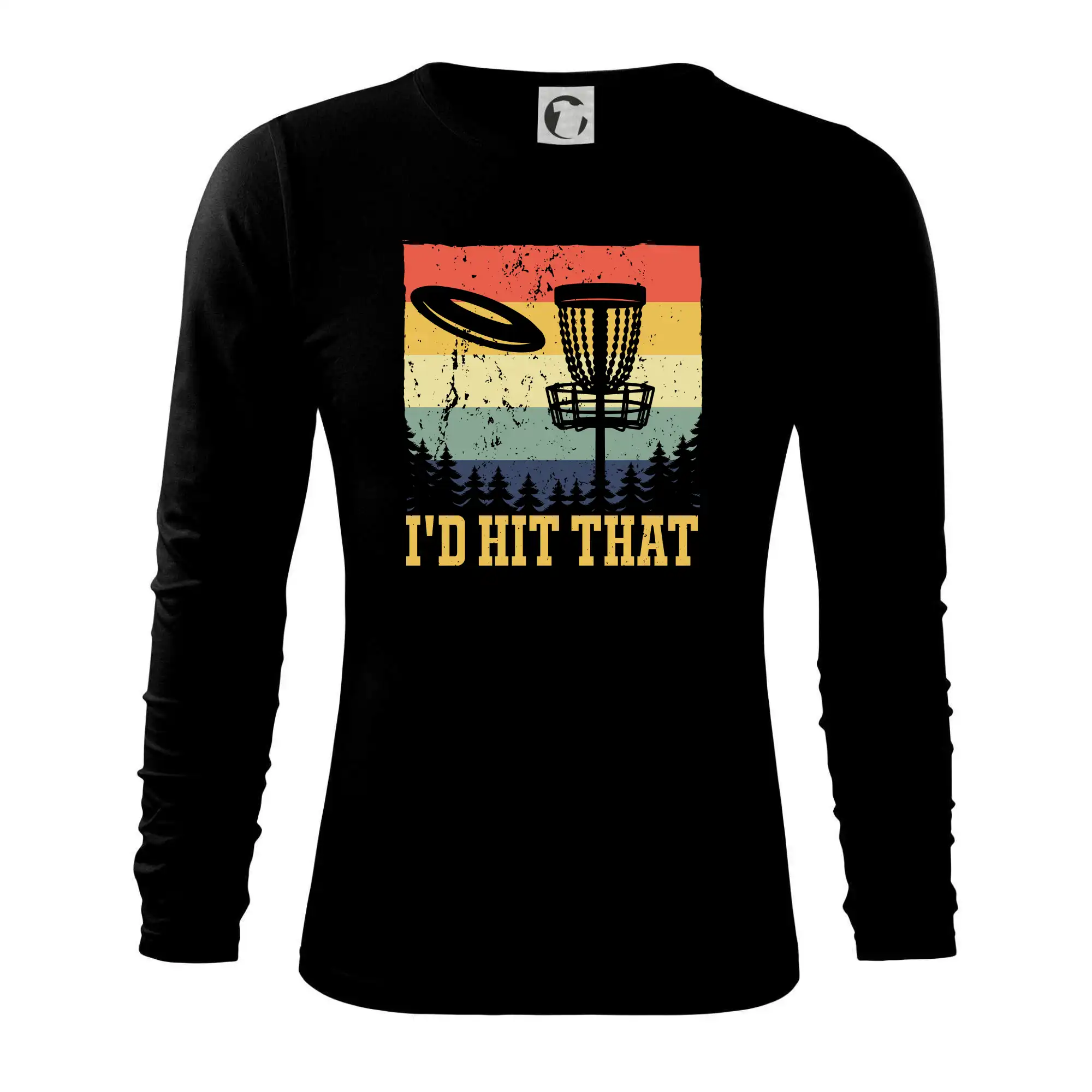 Disc golf player retro vintage