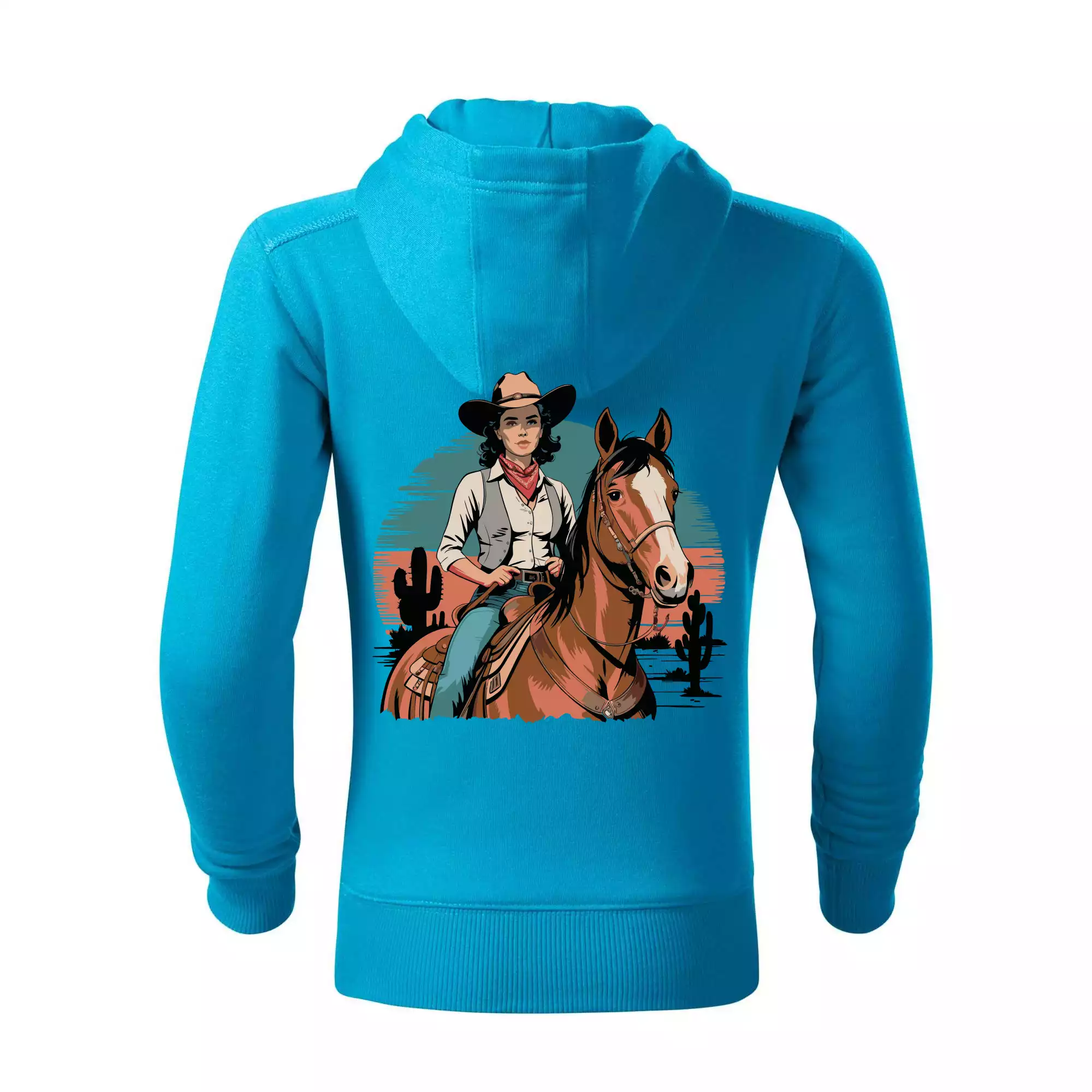 Cowgirl vintage na koni