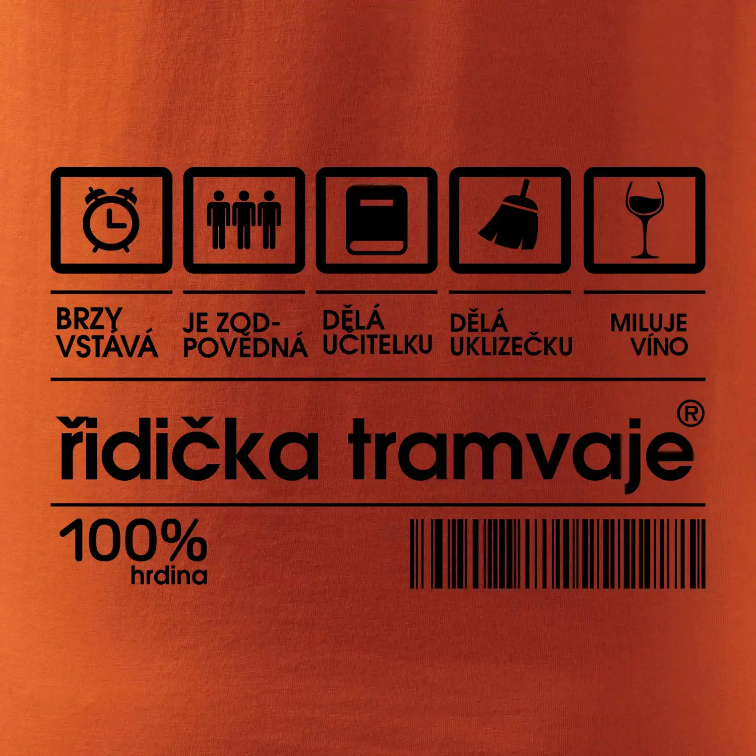 Čárový kód Řidič tramvaje