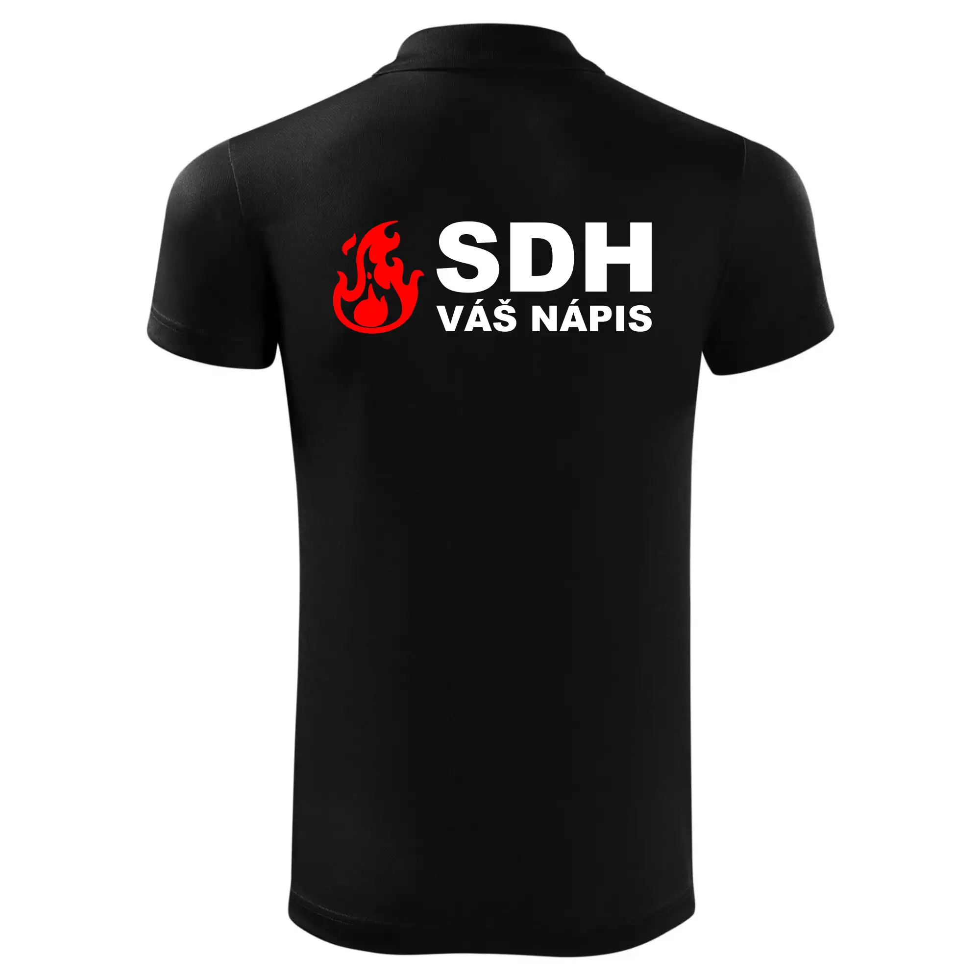 SDH nápis (oheň, název sboru - vlastní nápis)