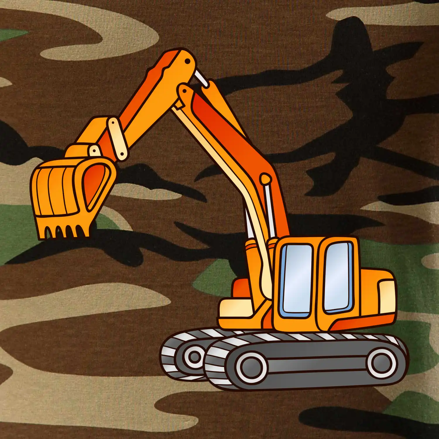 Bagr bez nápisu oranžový