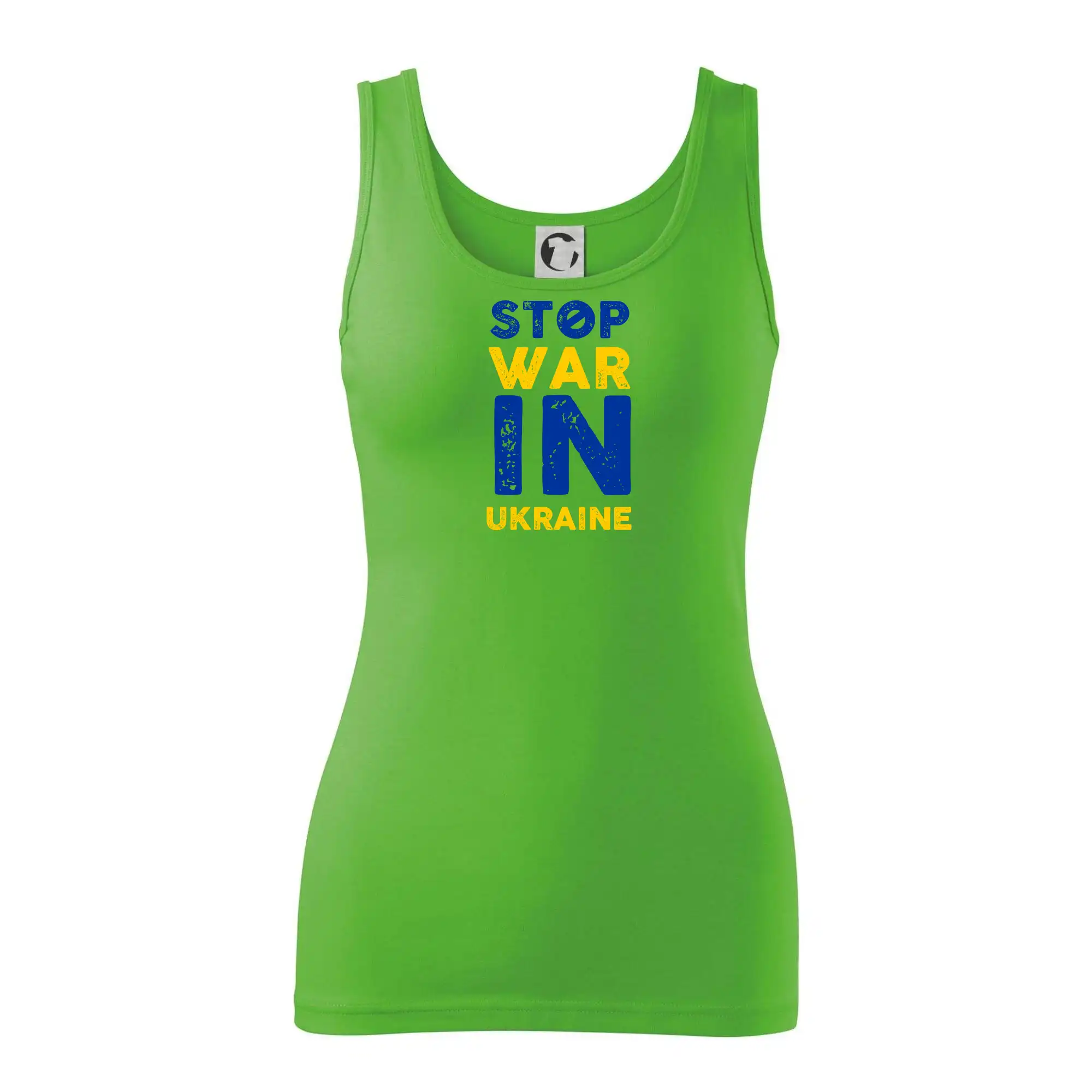 Barevný nápis Stop war in ukraine