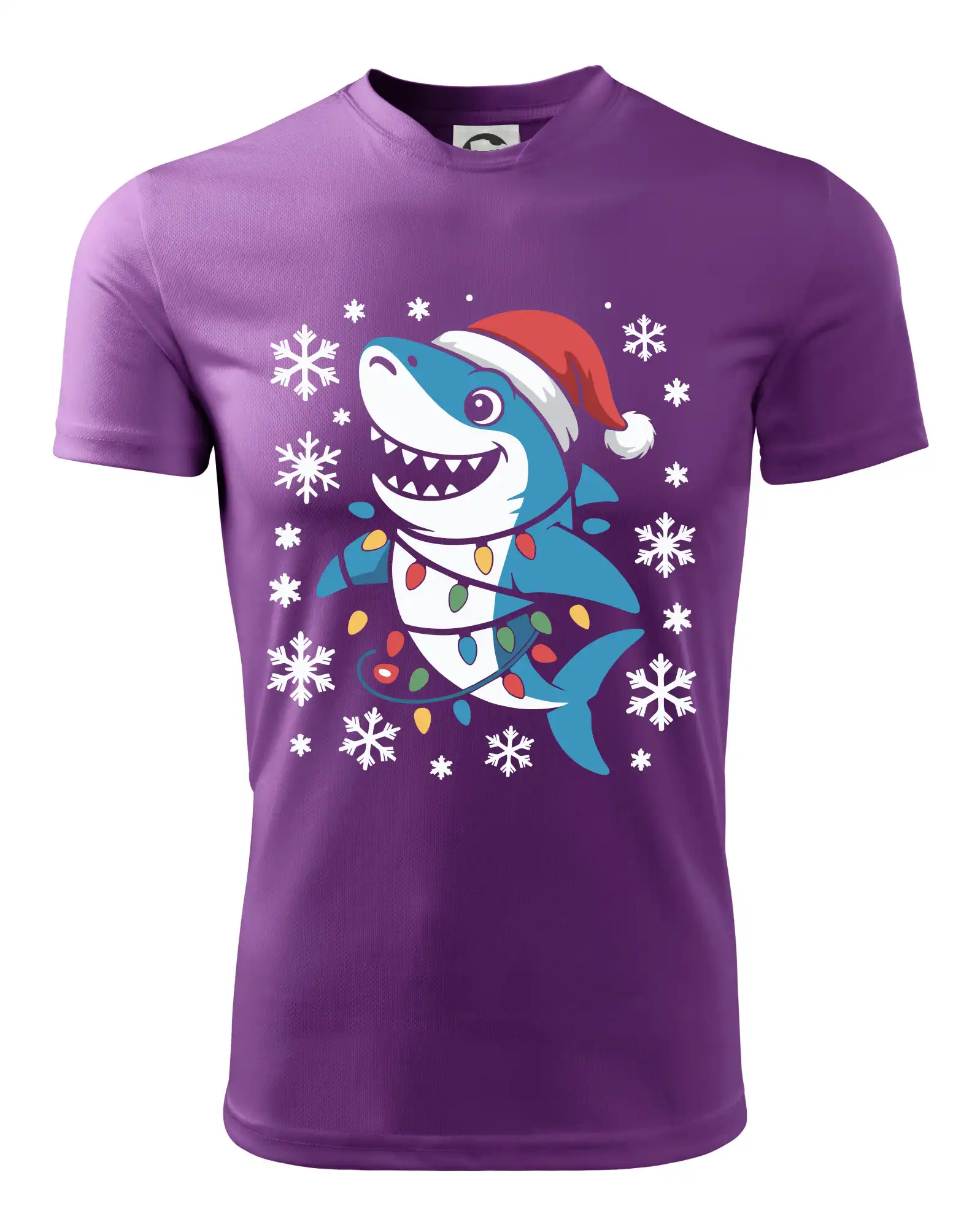 Vánoční žralok a vločky