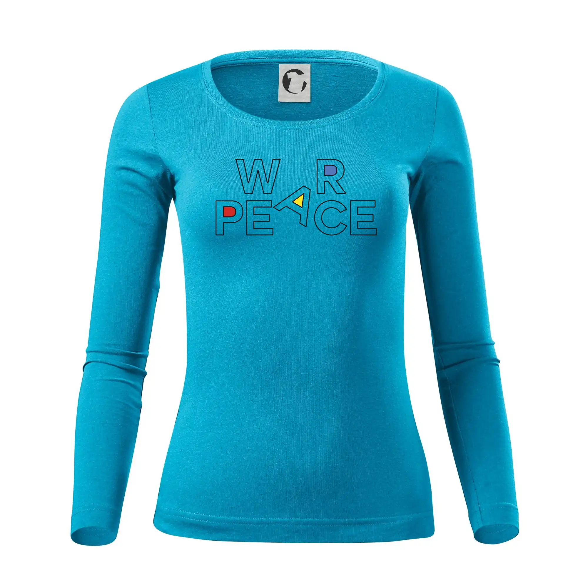 War, peace - barevný nápis