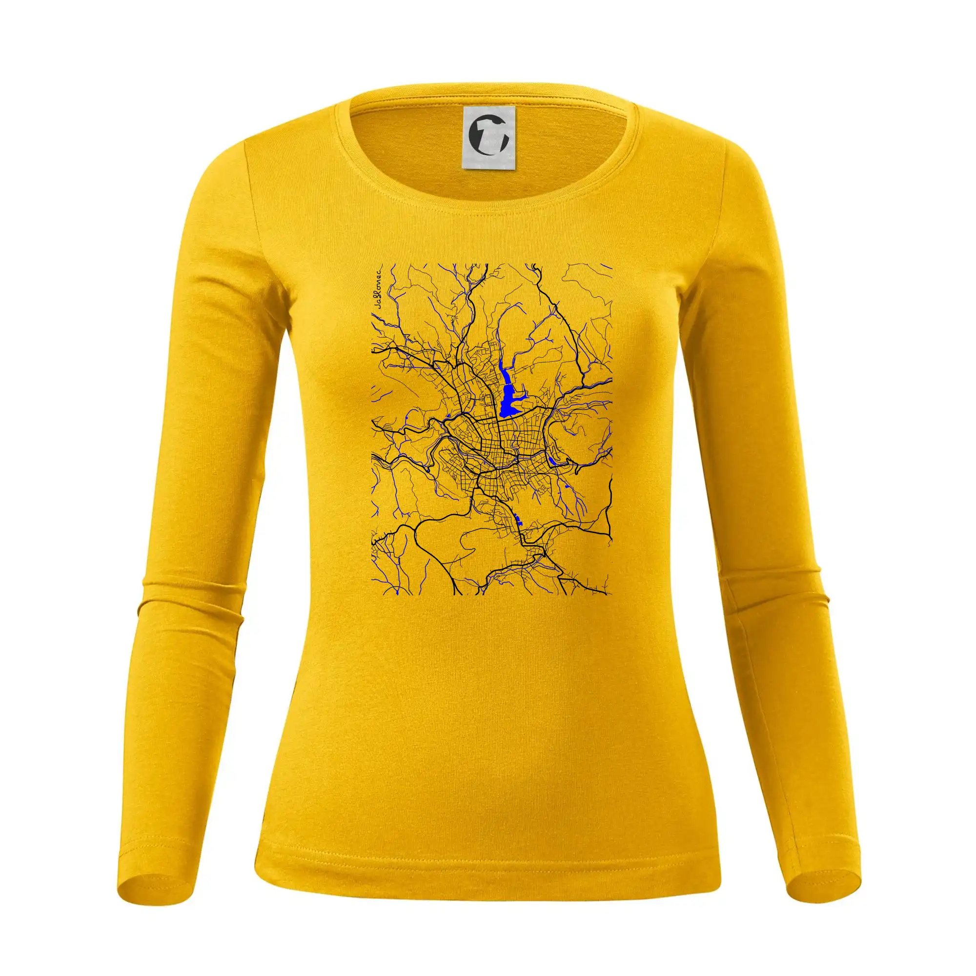 Jablonec nad Nisou - Mapa s vodními toky