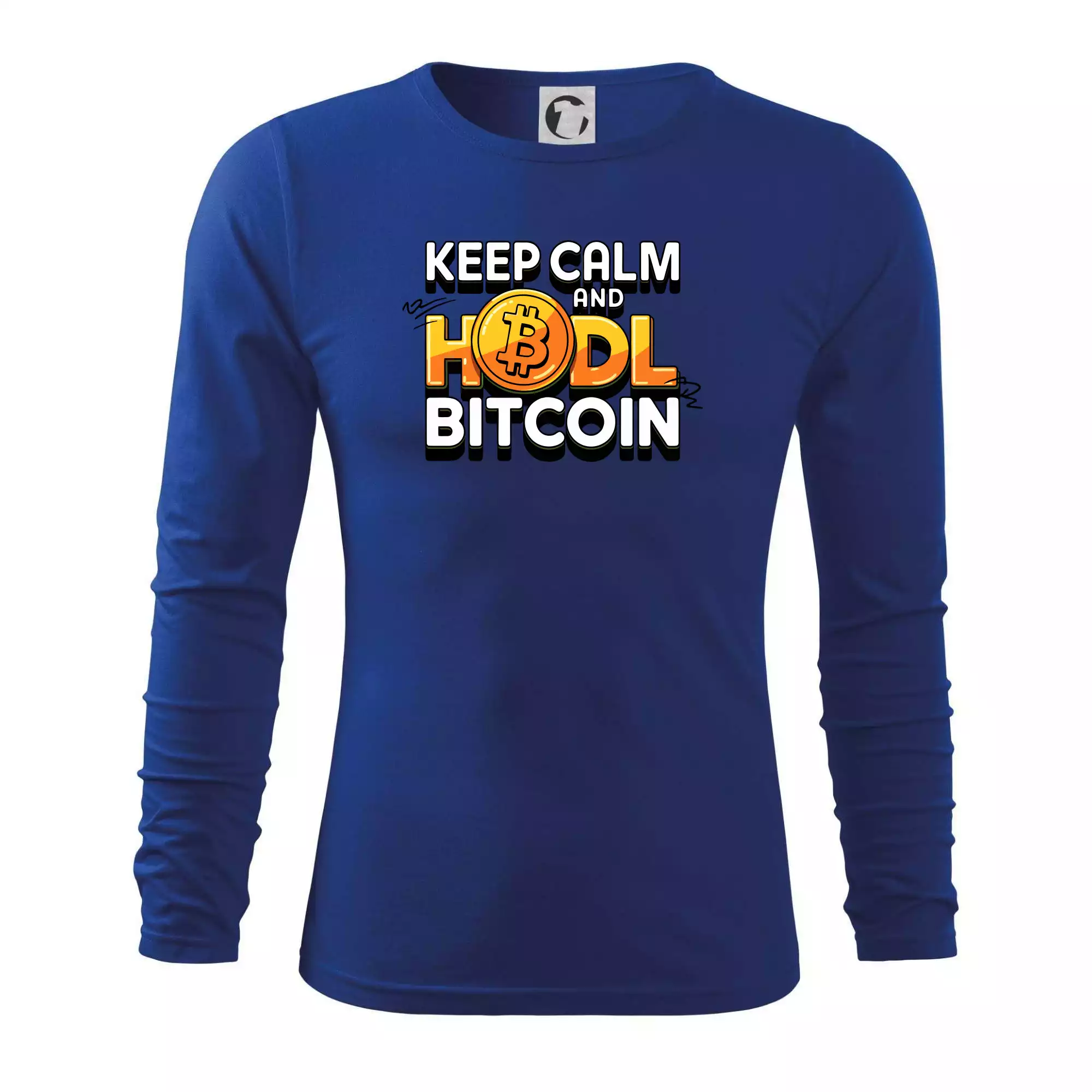 3D nápis Keep Calm and HODL Bitcoin