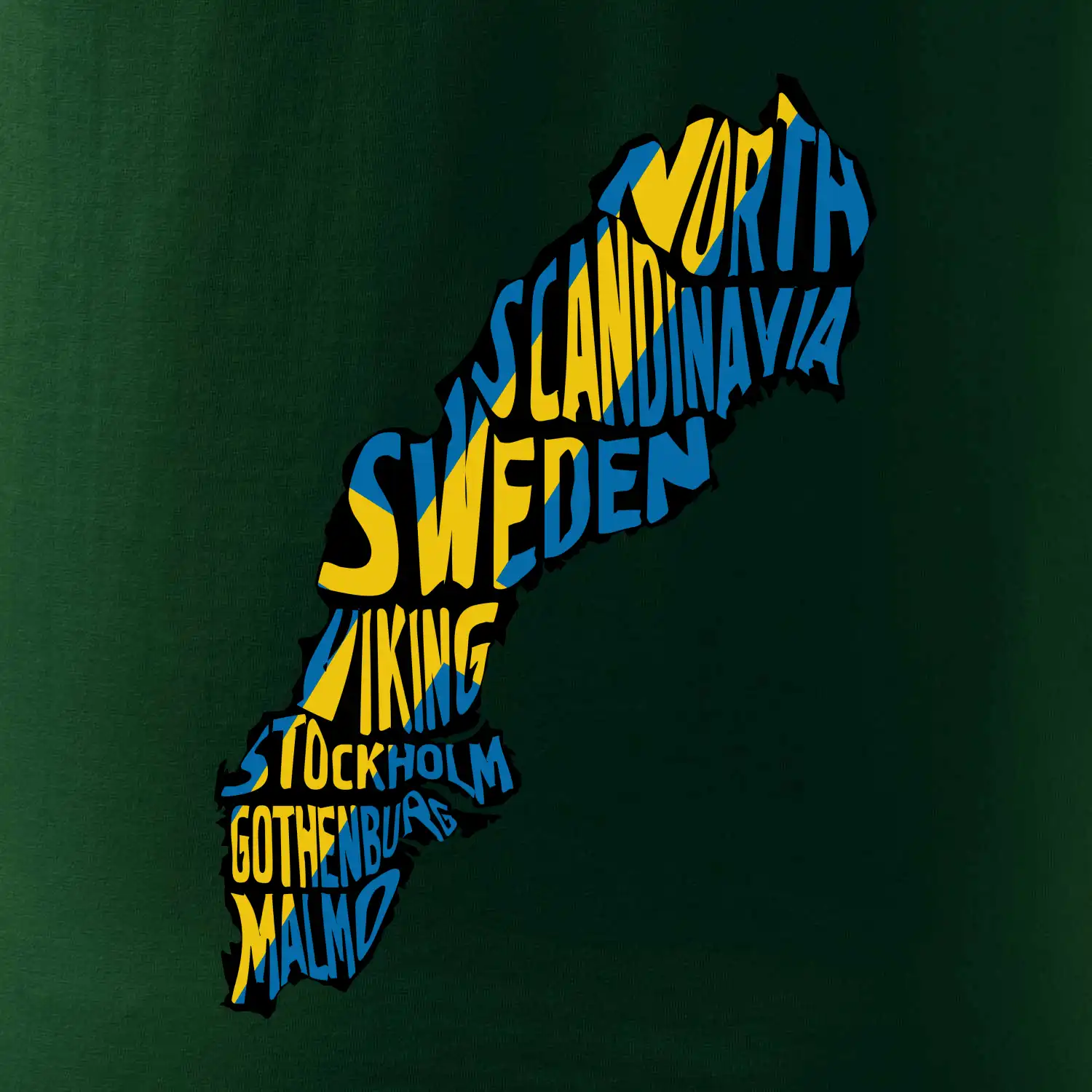 Mapy - názvy měst - Švédsko