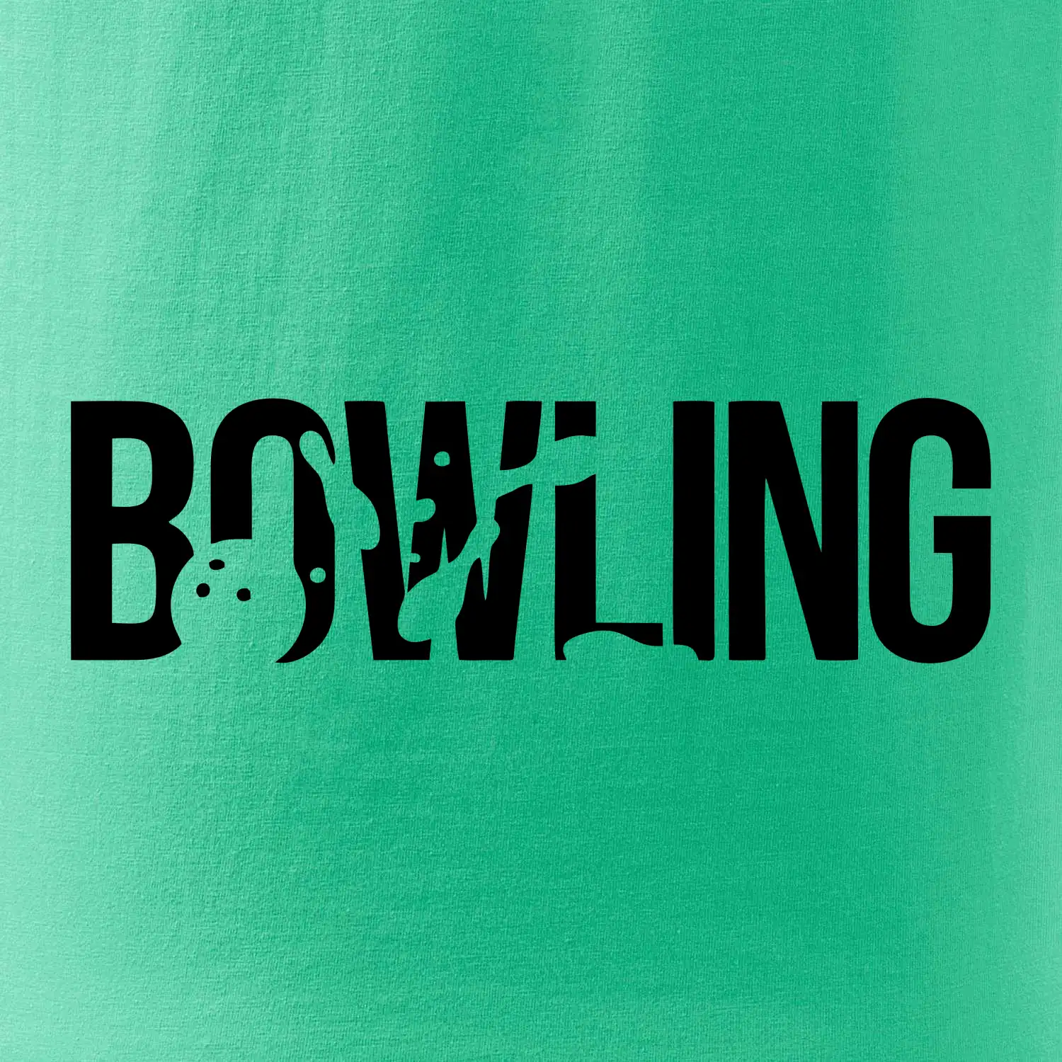 Bowling nápis kuželky