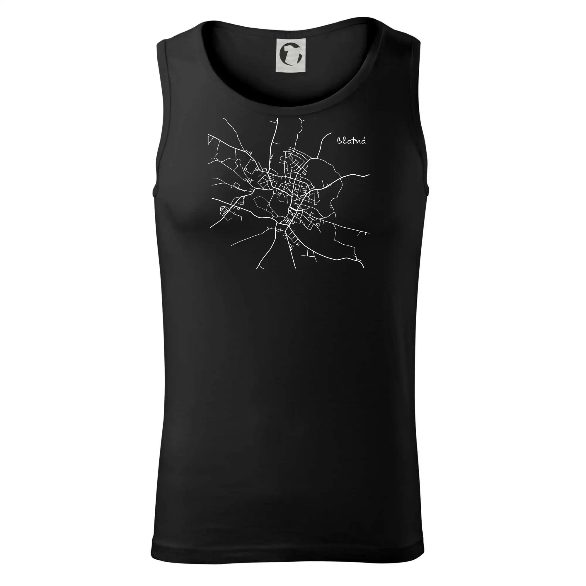 Černobílá mapa Blatná