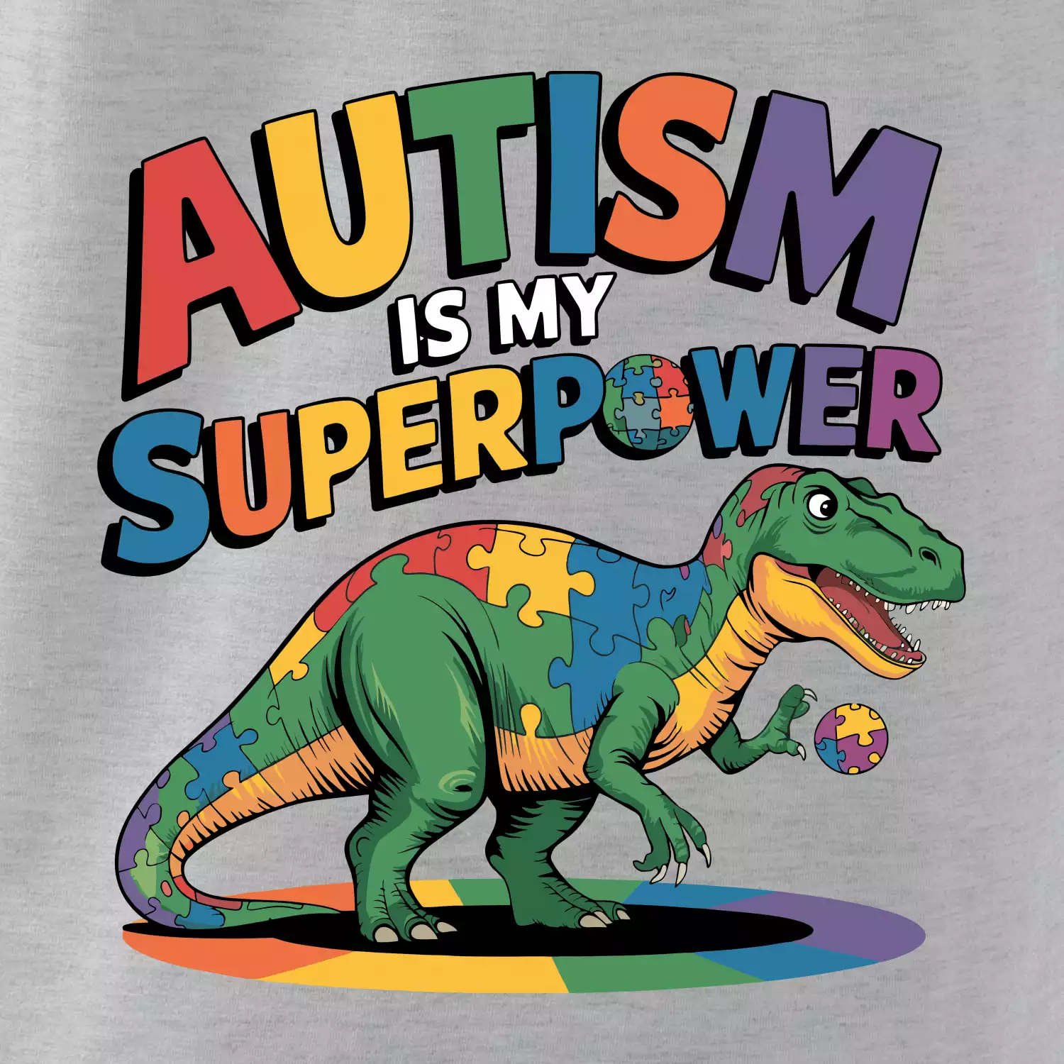 Stojící Rex Autism is my superpower