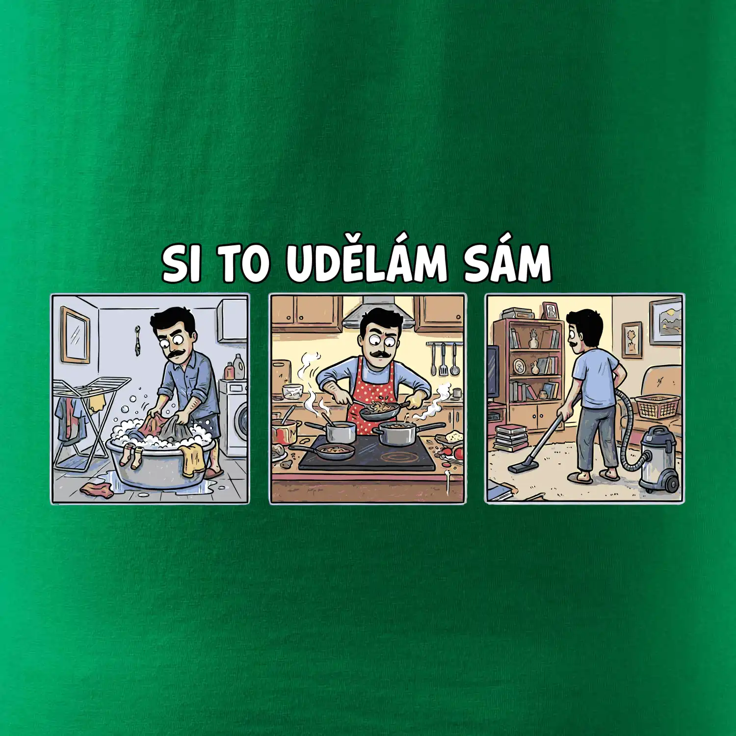 Si to udělám sám - muž s knírkem