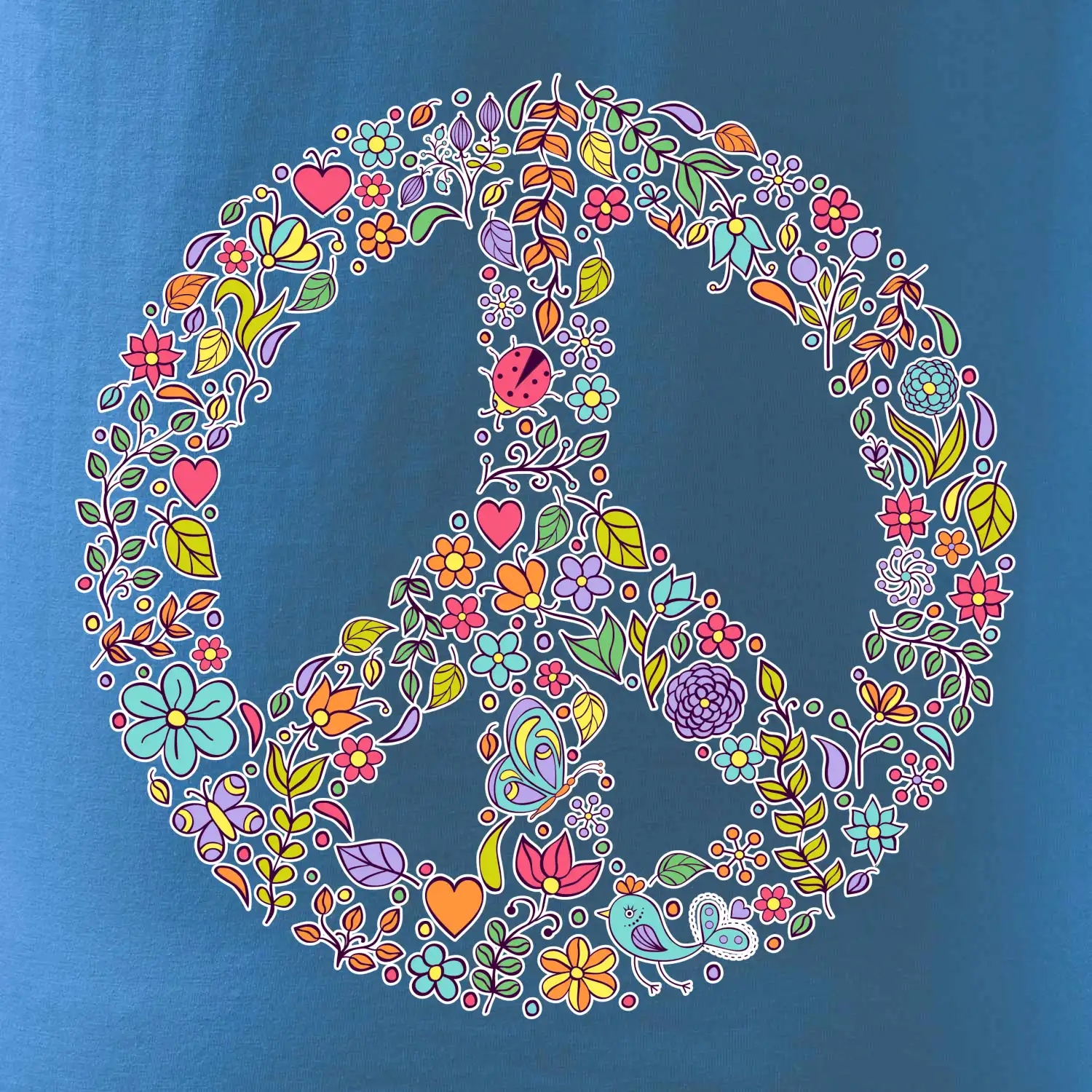 Peace symbol lístečky